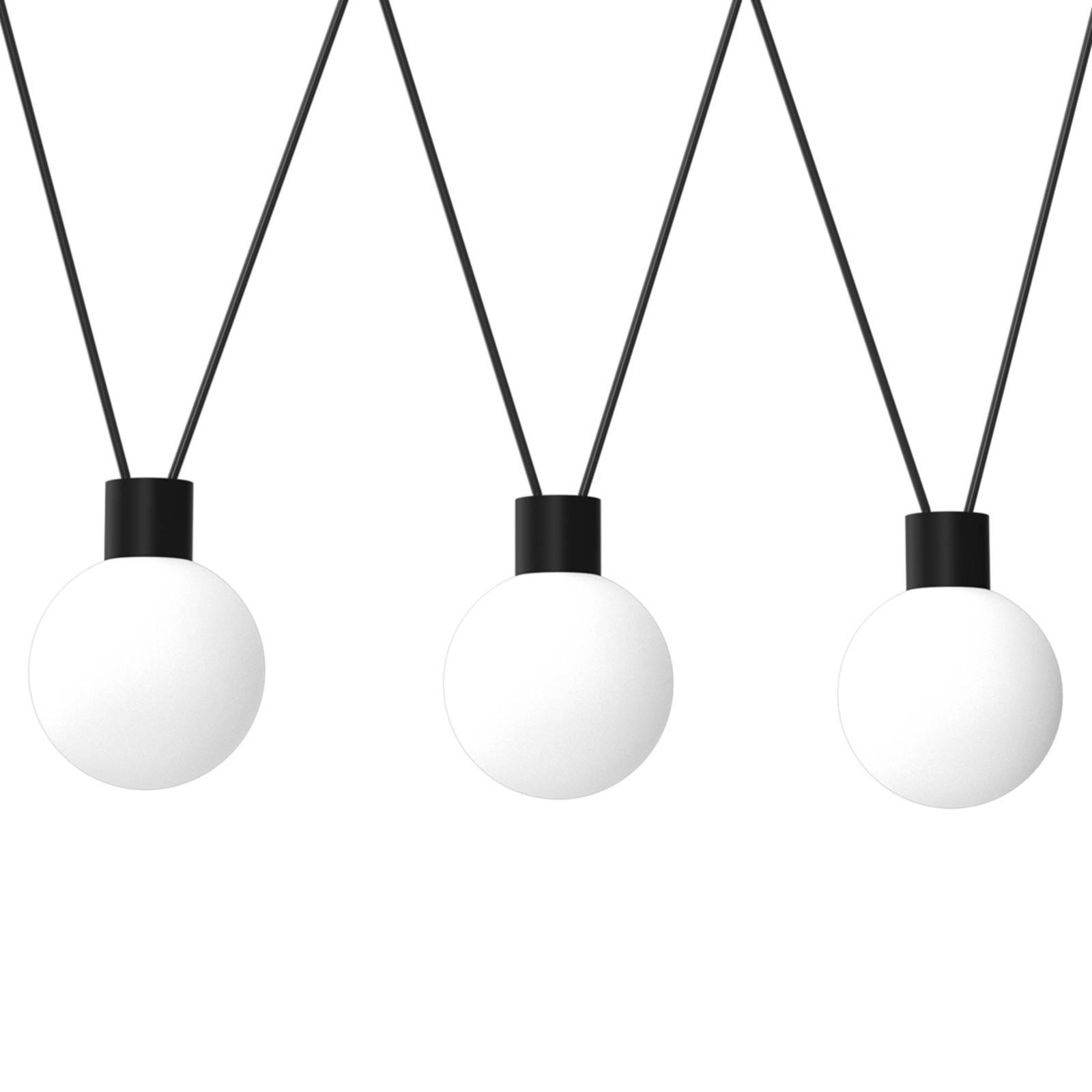 Capri hængelampe med runde skærme, 3 lyskilder