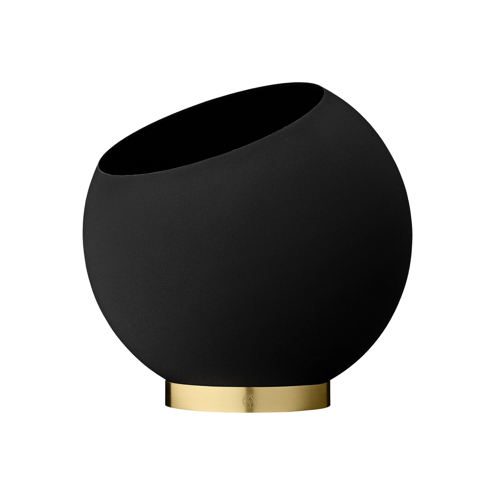 AYTM Globe flower pot, Ø 30 cm, black, aluminium, steel