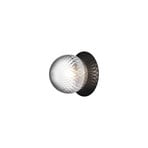 Nuura wandlamp Liila 1 IP44 Ø 16 cm, zwart/helder
