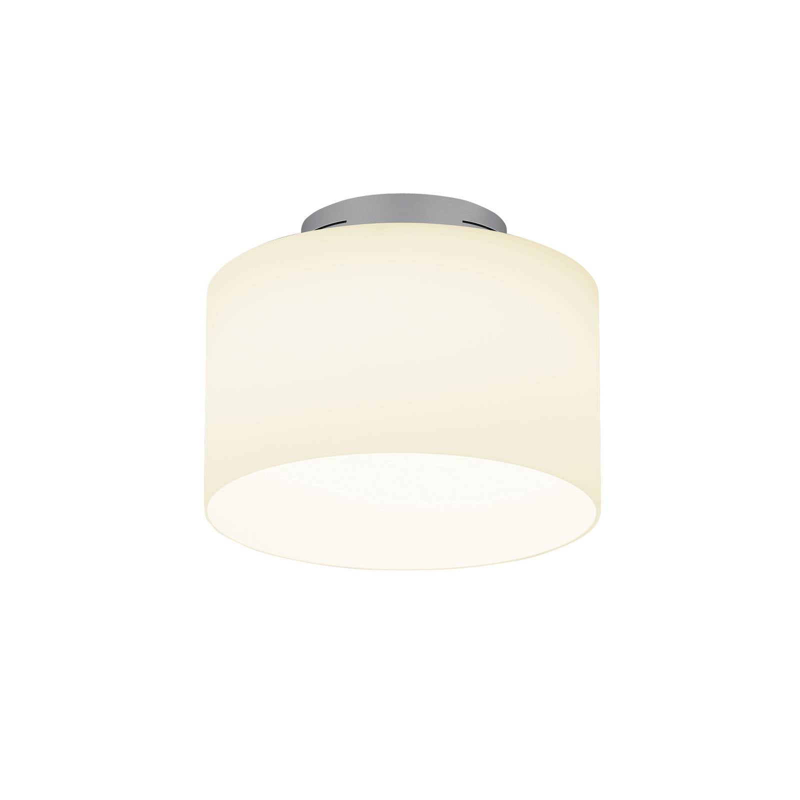 BANKAMP Grand Opal ceiling light aluminium Ø 32 cm, for Living / Dining Room, aluminium, glass, 38 W, H: 20 cm