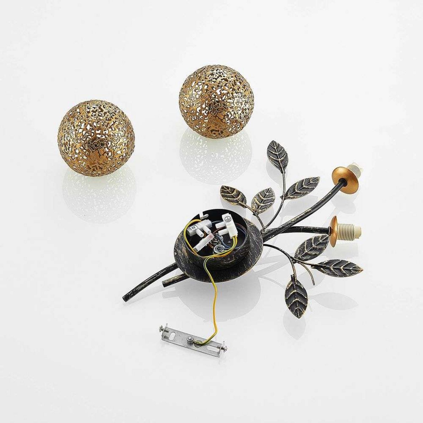 Evory 2 Vegglampe Gold - Lucande