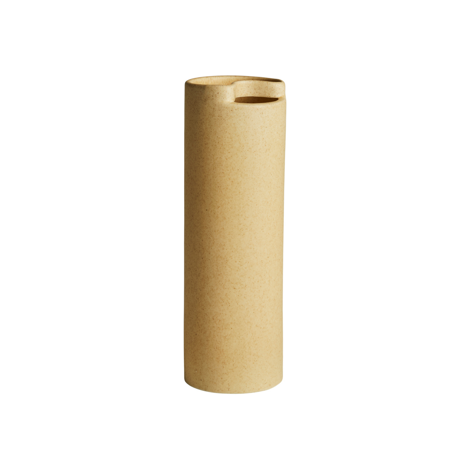Vase Flowr, beige sable mat, céramique, hauteur 26 cm - Woud