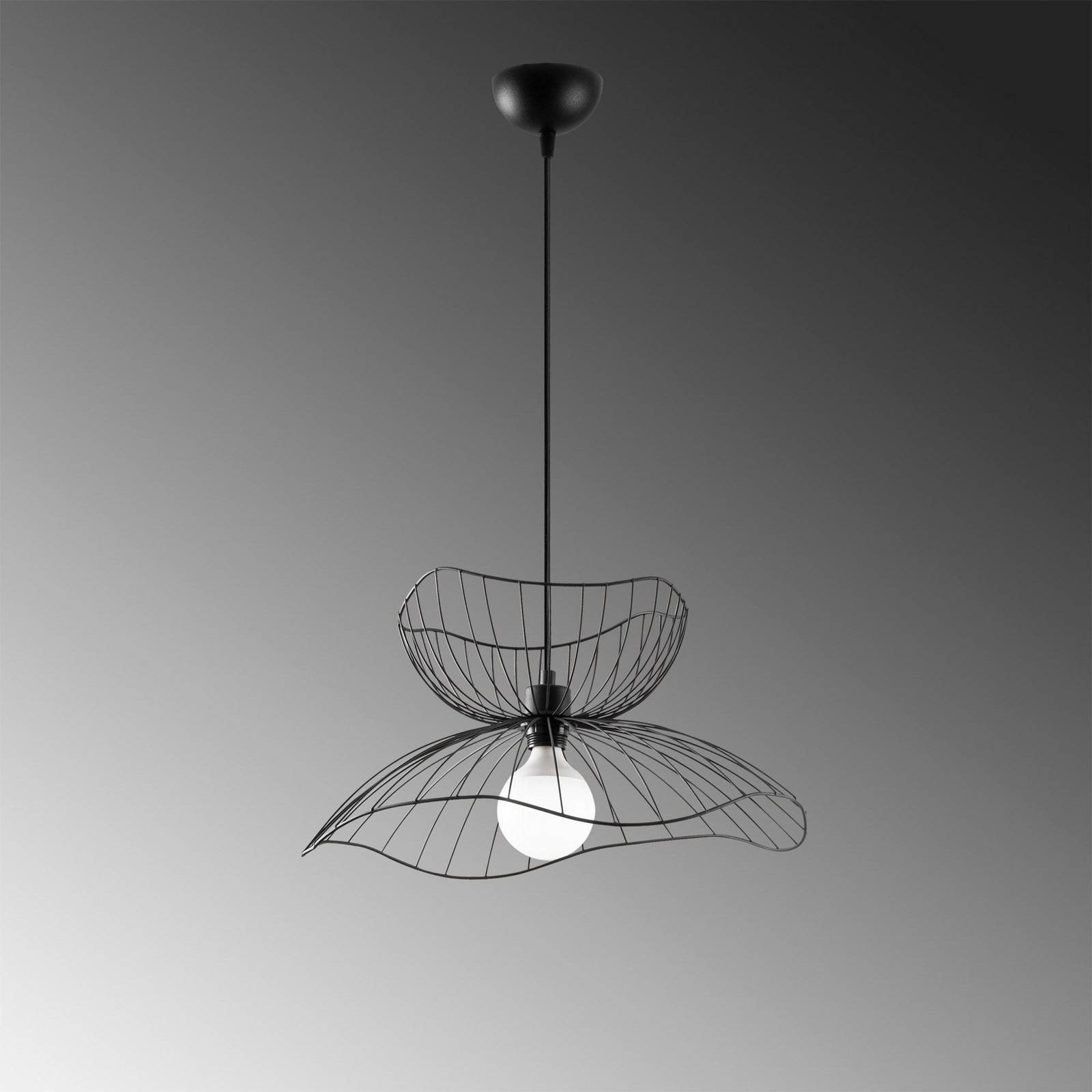 Lampa wisząca Farac 6390, czarny, metal, Ø 50 cm