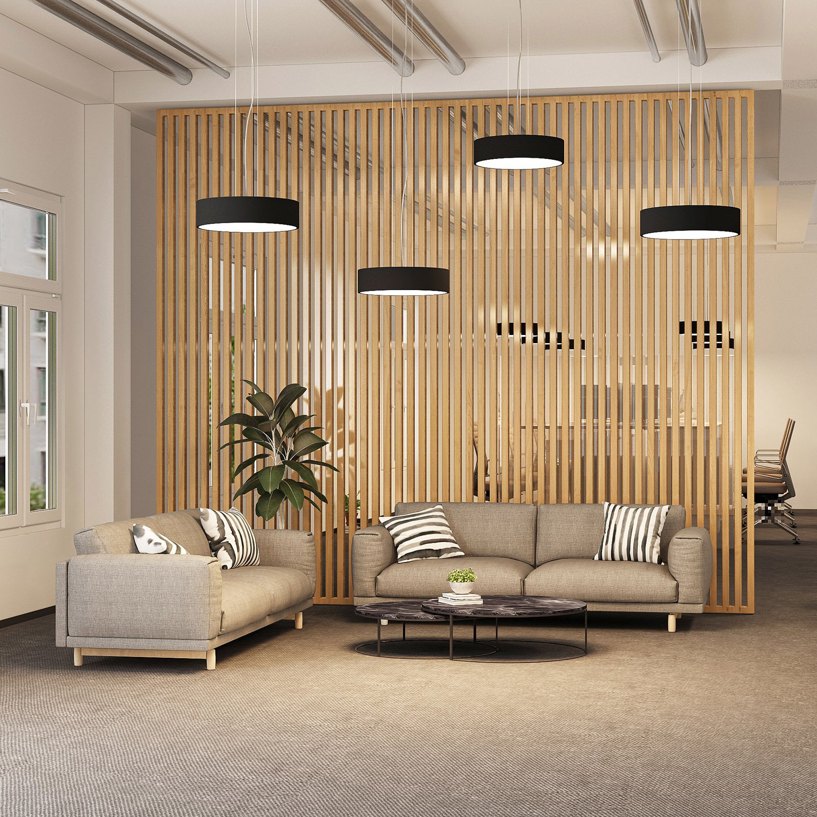Noabelle LED Pendelleuchte Ø40 Black - Arcchio