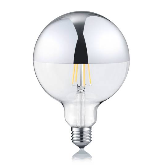 Ampoule LED E27 G125 7W 2.700K intensité variable tête miroir