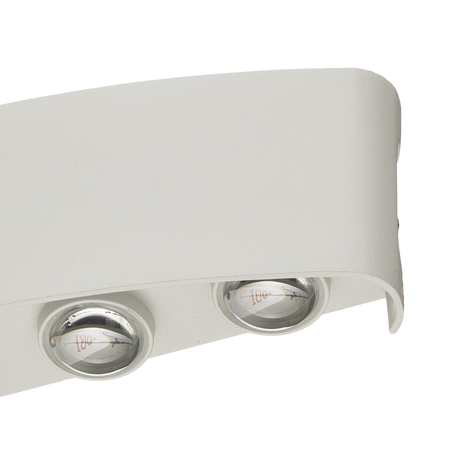 Lindby LED-Außenwandleuchte Ithan, 5-flg., weiß, 27cm