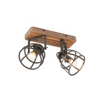 Rutger 2 Kattovalaisin Wood/Black - Lindby