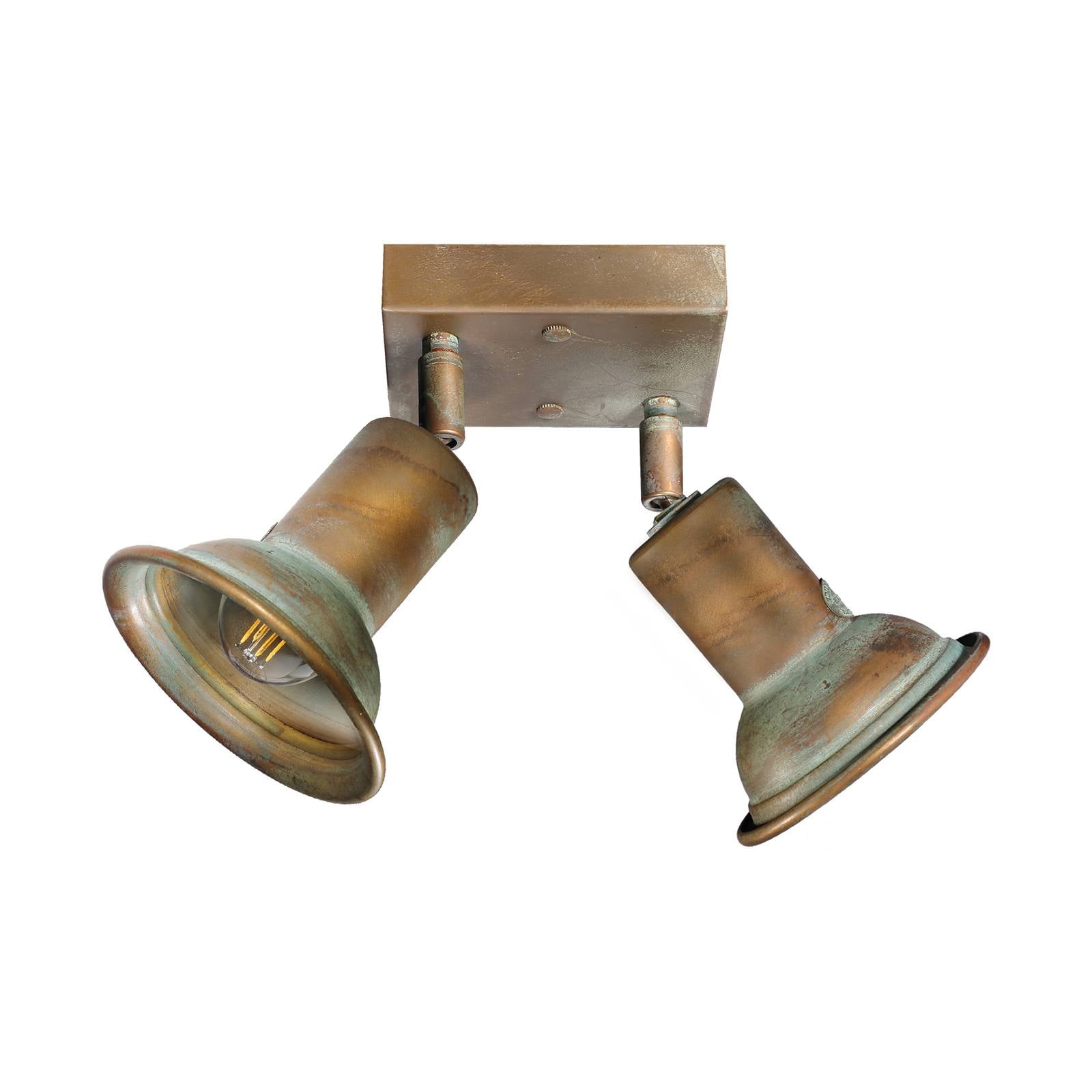 Deckenlampe Genziana 1422.E27, 2-flg messing antik