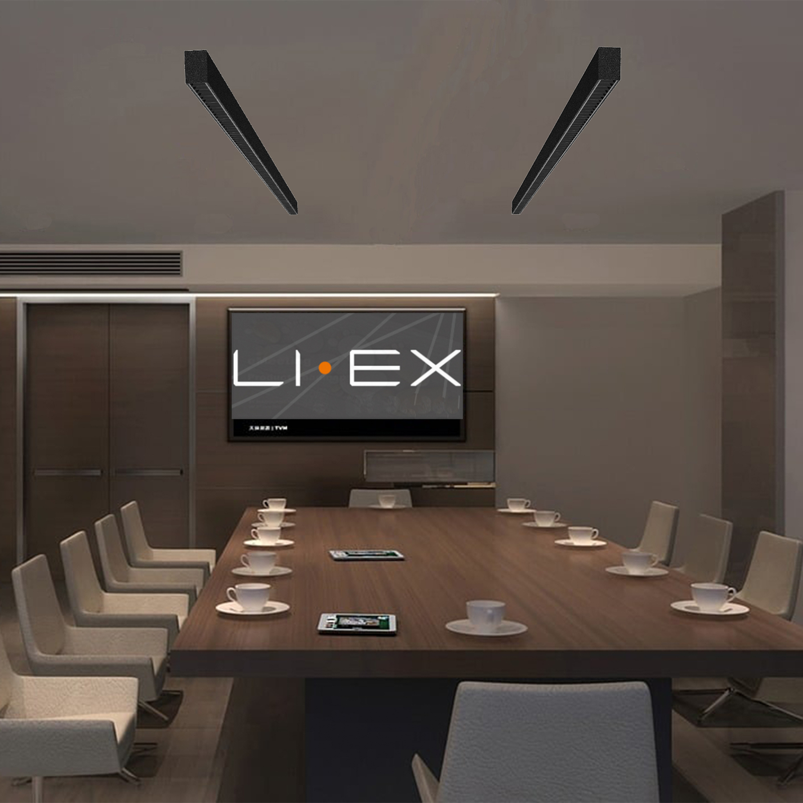LI-EX Office LED-Anbauleuchte Remote 60cm schwarz