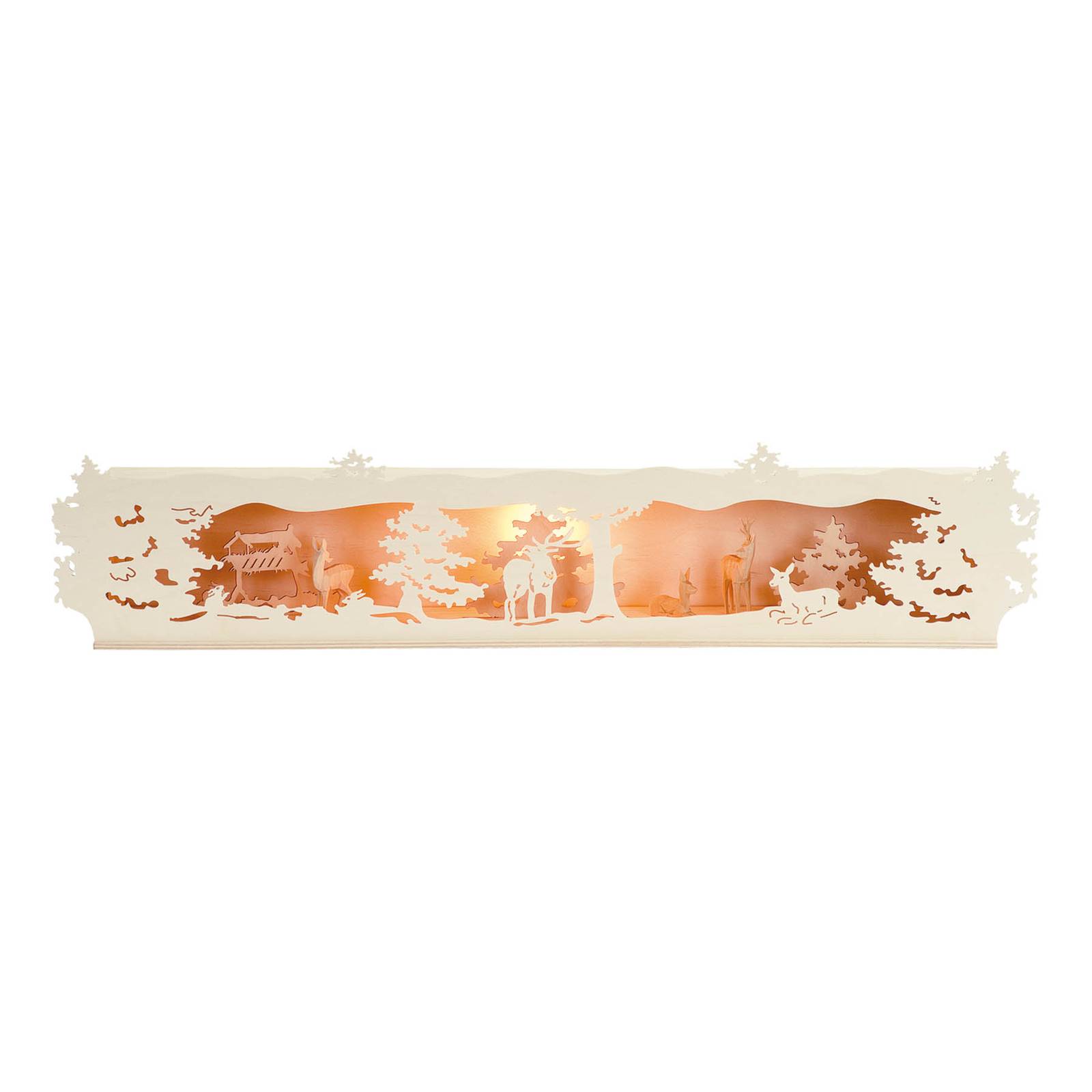 Rehausse d’arc lumineux avec chevreuils, 66 cm