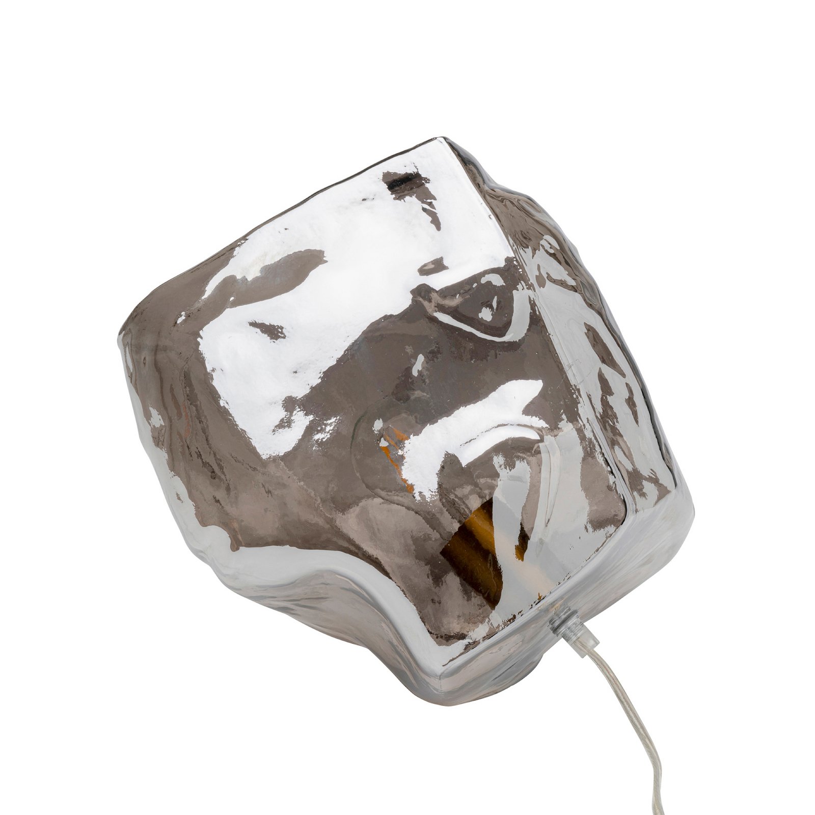 Kare laualamp Aura, suitsuvärvi, klaas, Ø 30 cm, E27