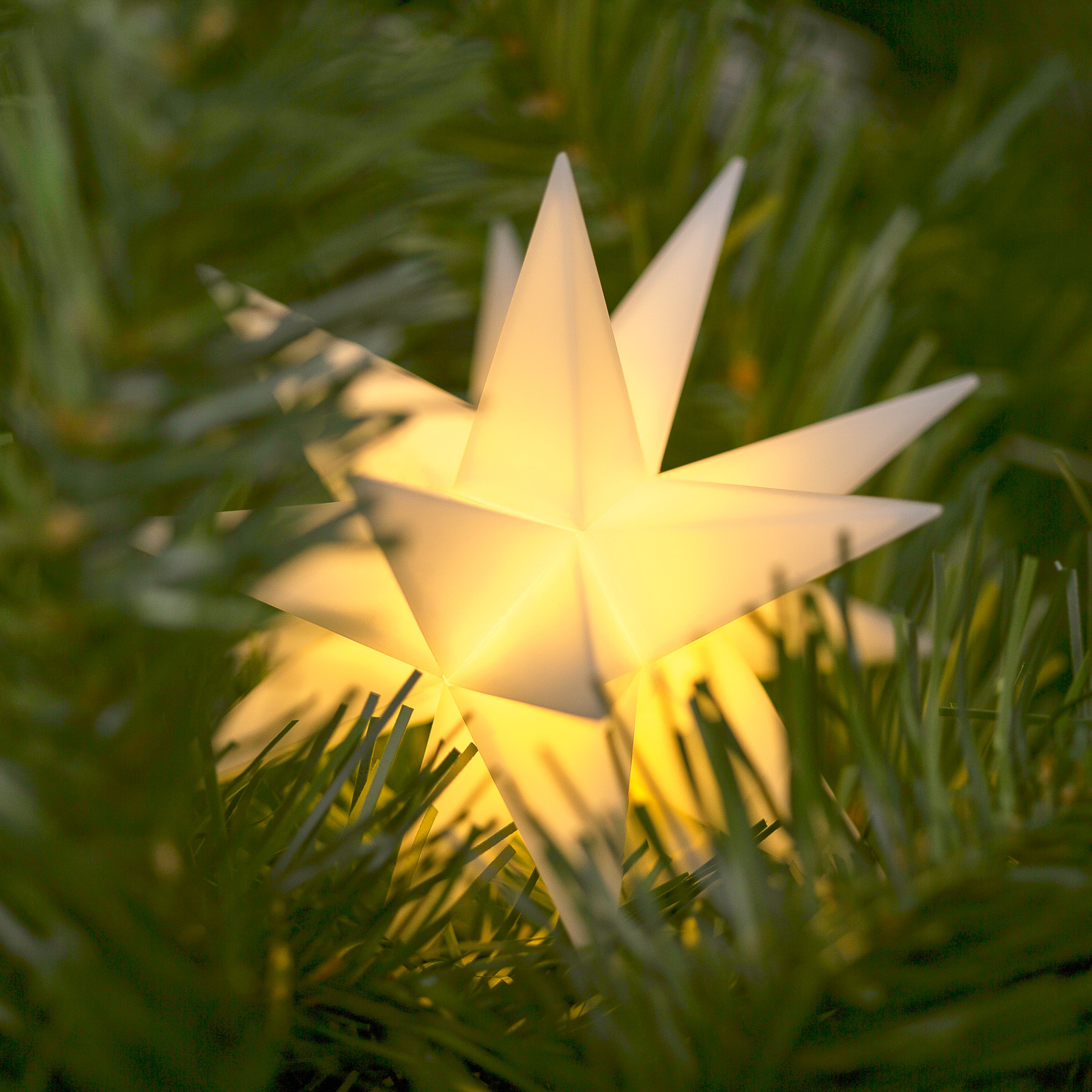 LED-stjärna för inomhusbruk, 18-uddig Ø 12 cm vit