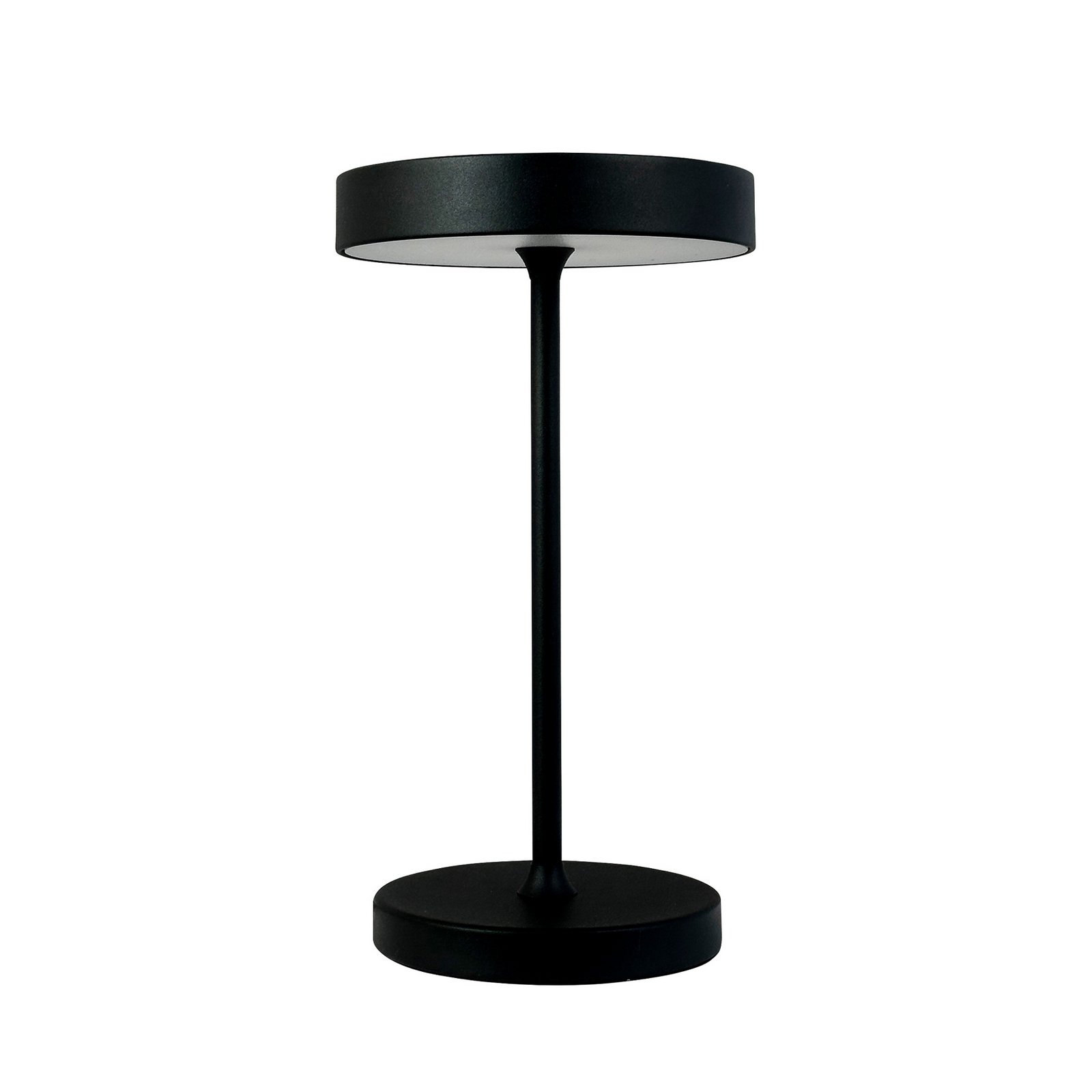 Lámpara de mesa LED recargable Starlight, metal negro - Dyberg Larsen Lámpara de mesa LED recargable Starlight, metal negro - Dyberg Larsen