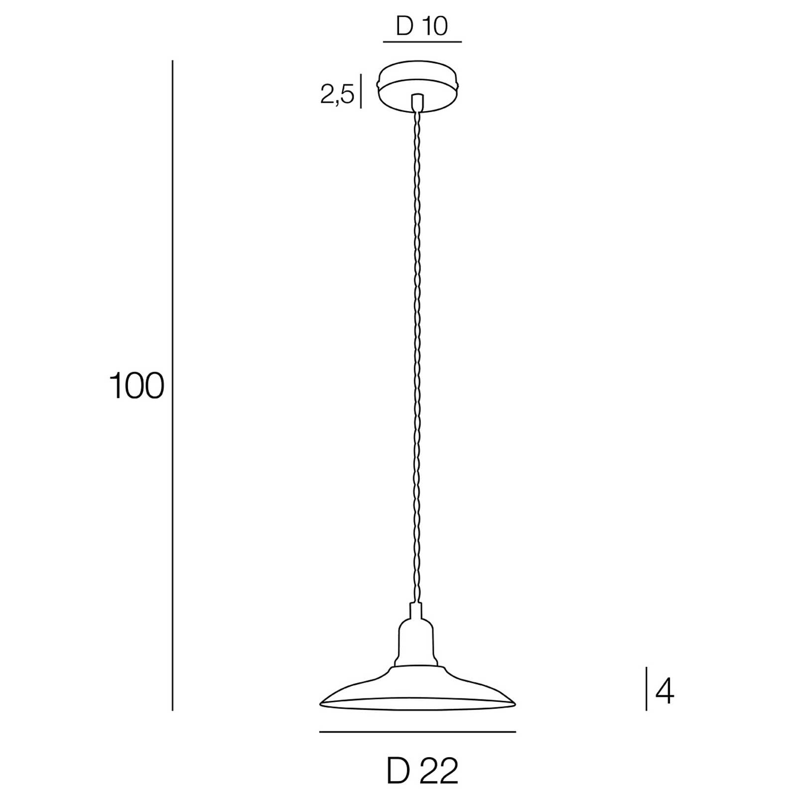 Żyrandol Paulette, czarna, Ø 22 cm, metal