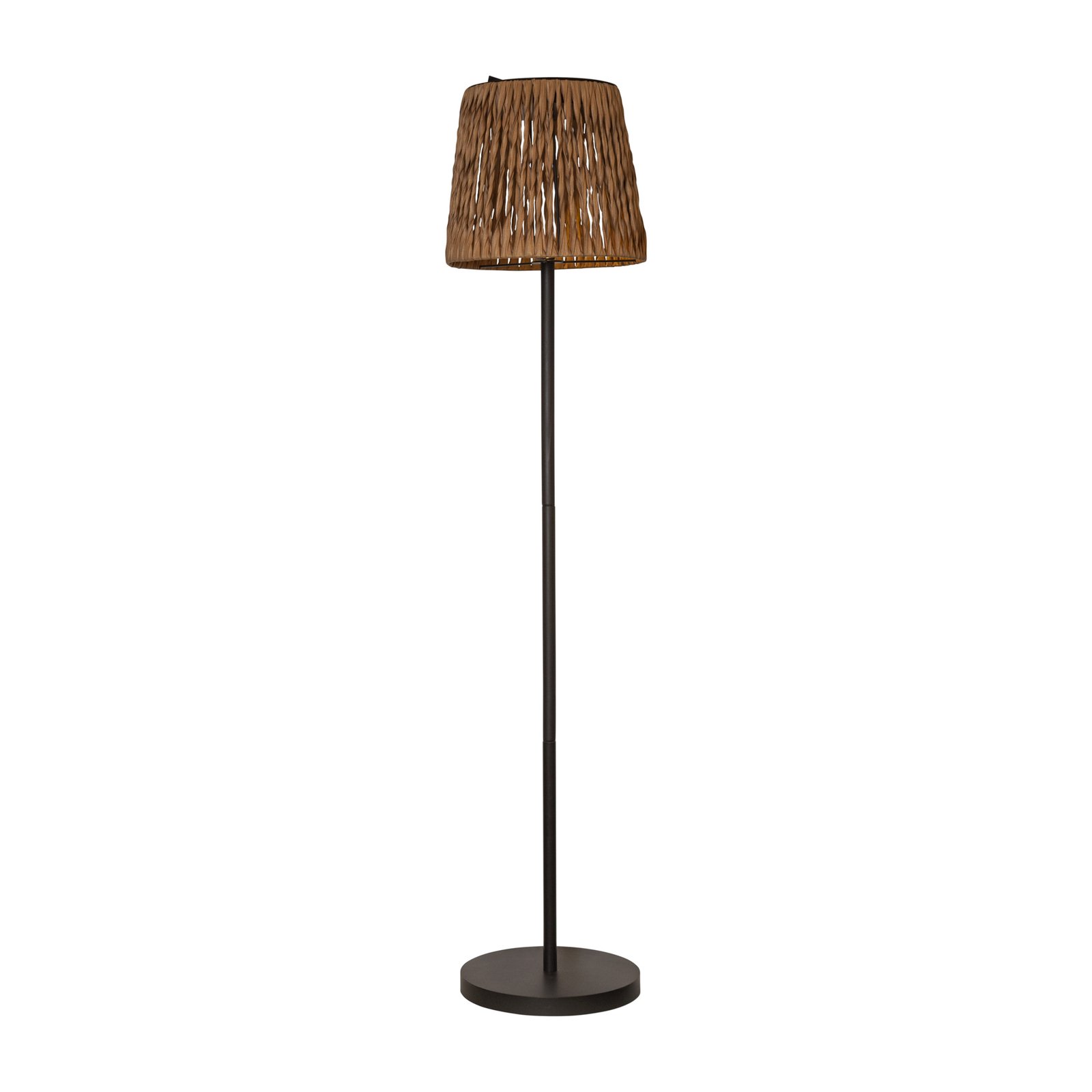 Lámpara de pie LED Cesta 127cm marrón/negro plástico/metal