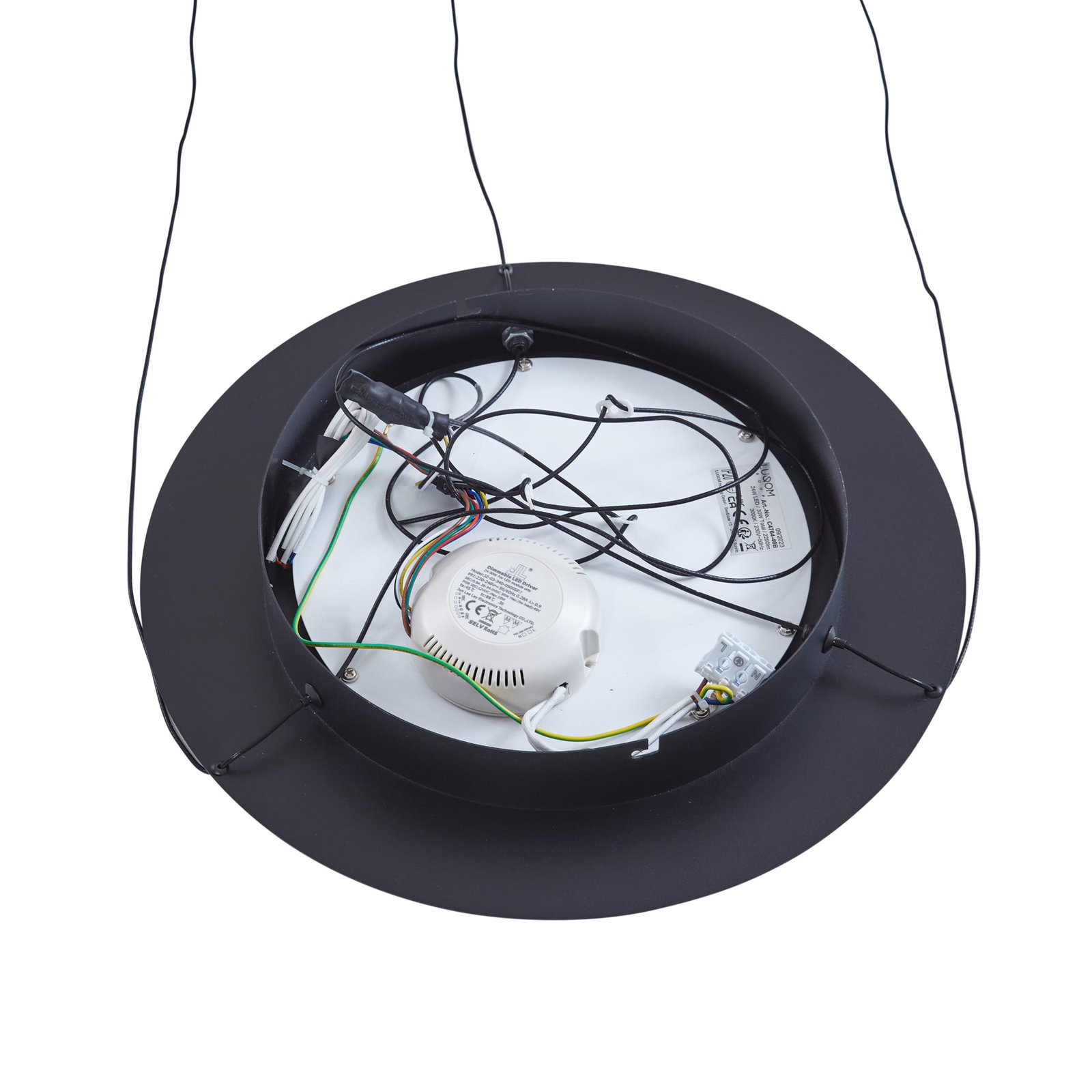 Lucande Smart LED závěsné svítidlo Squillo černé Tuya RGBW CCT