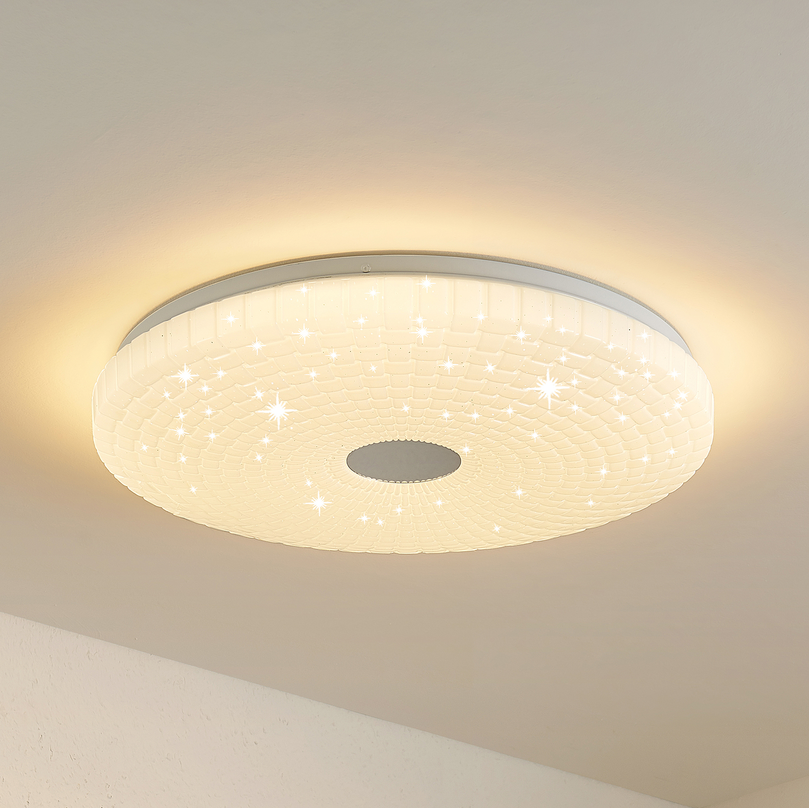 Lindby Laubini LED-Deckenleuchte, RGBW Smart 48 cm