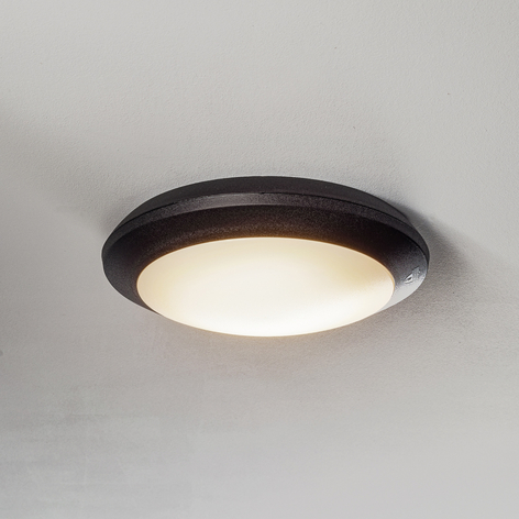 Sensor-LED-taklampe Umberta svart, CCT