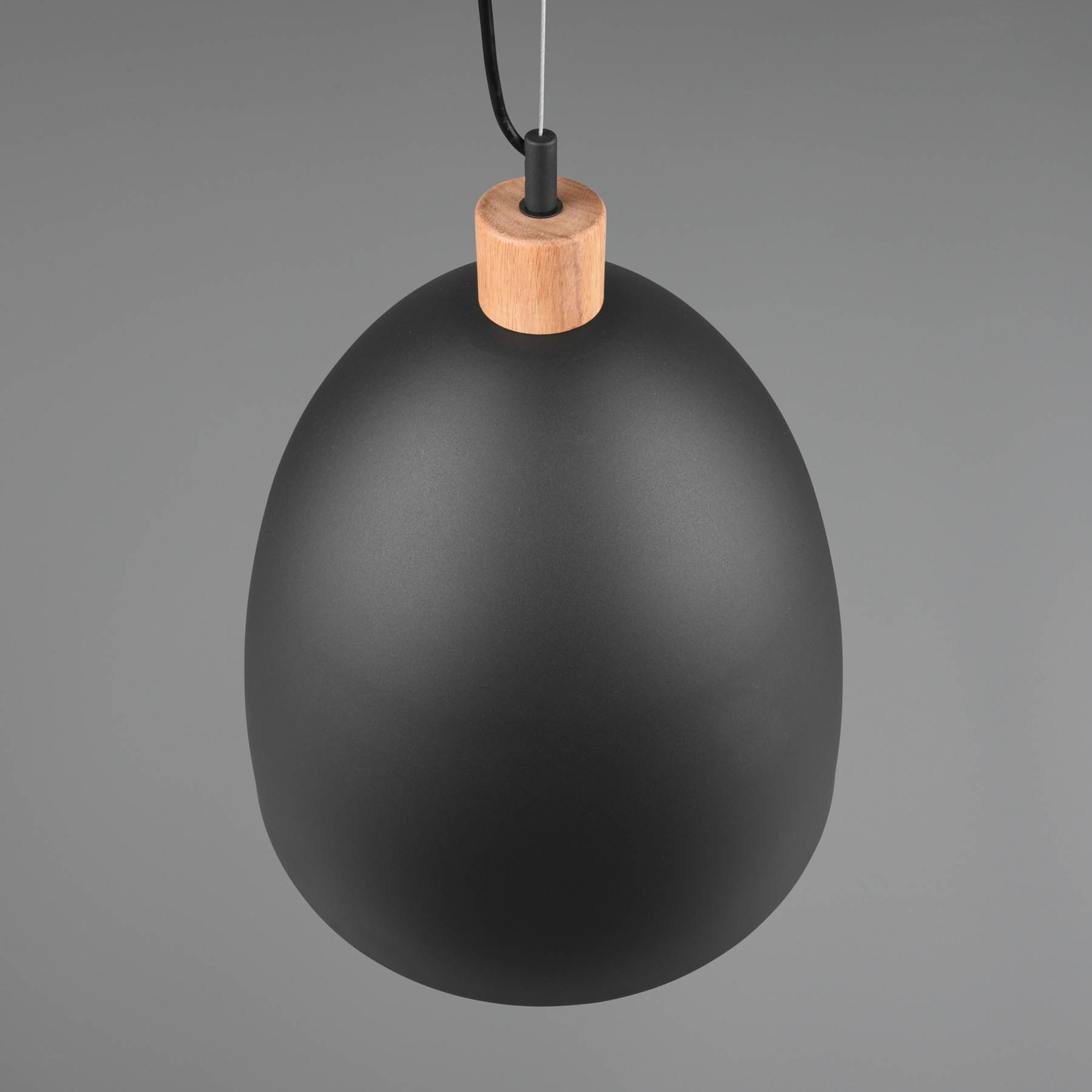 Jagger pendant light, one-bulb, Ø 40 cm, black
