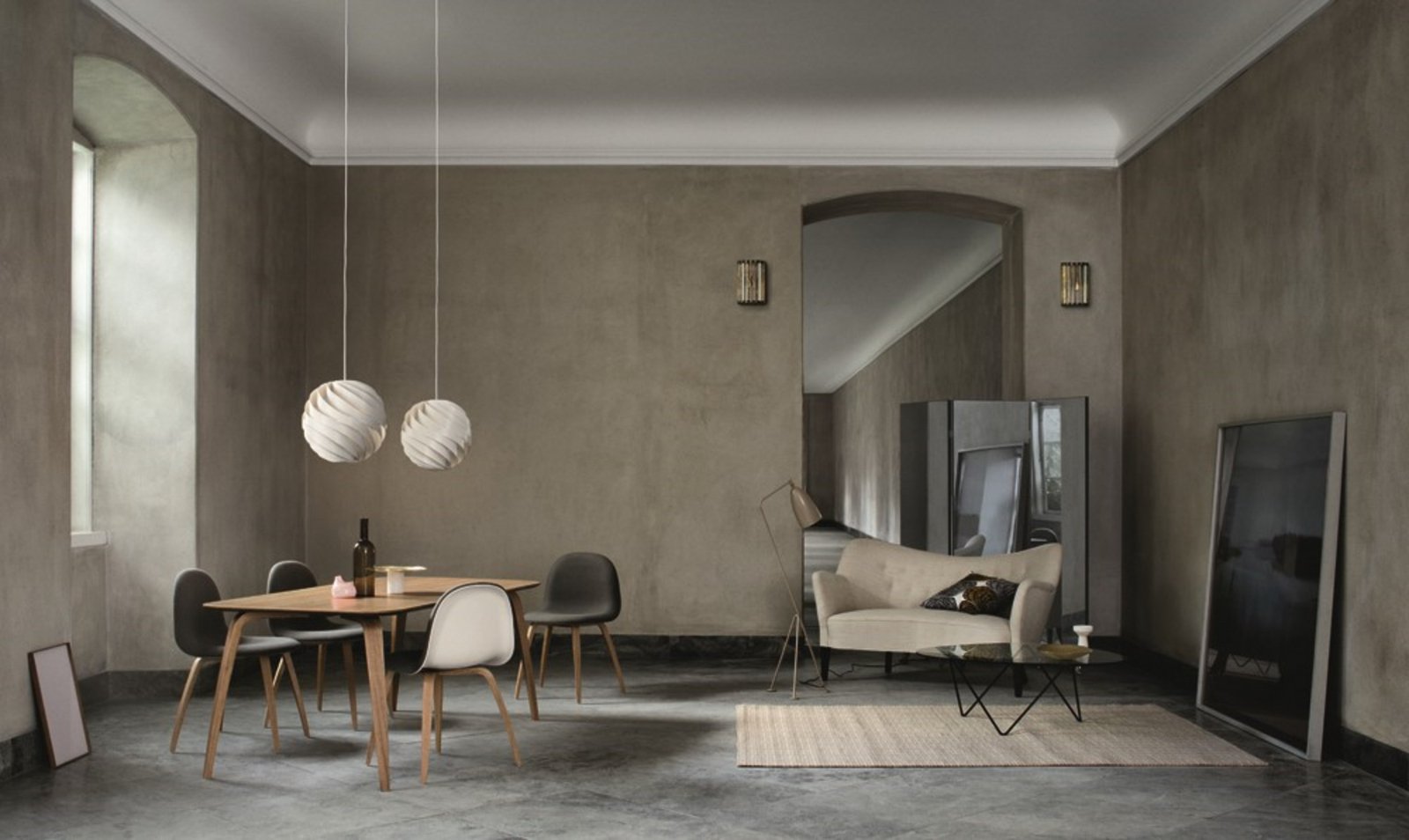 Gräshoppa Floor Lamp Warm Grey - GUBI