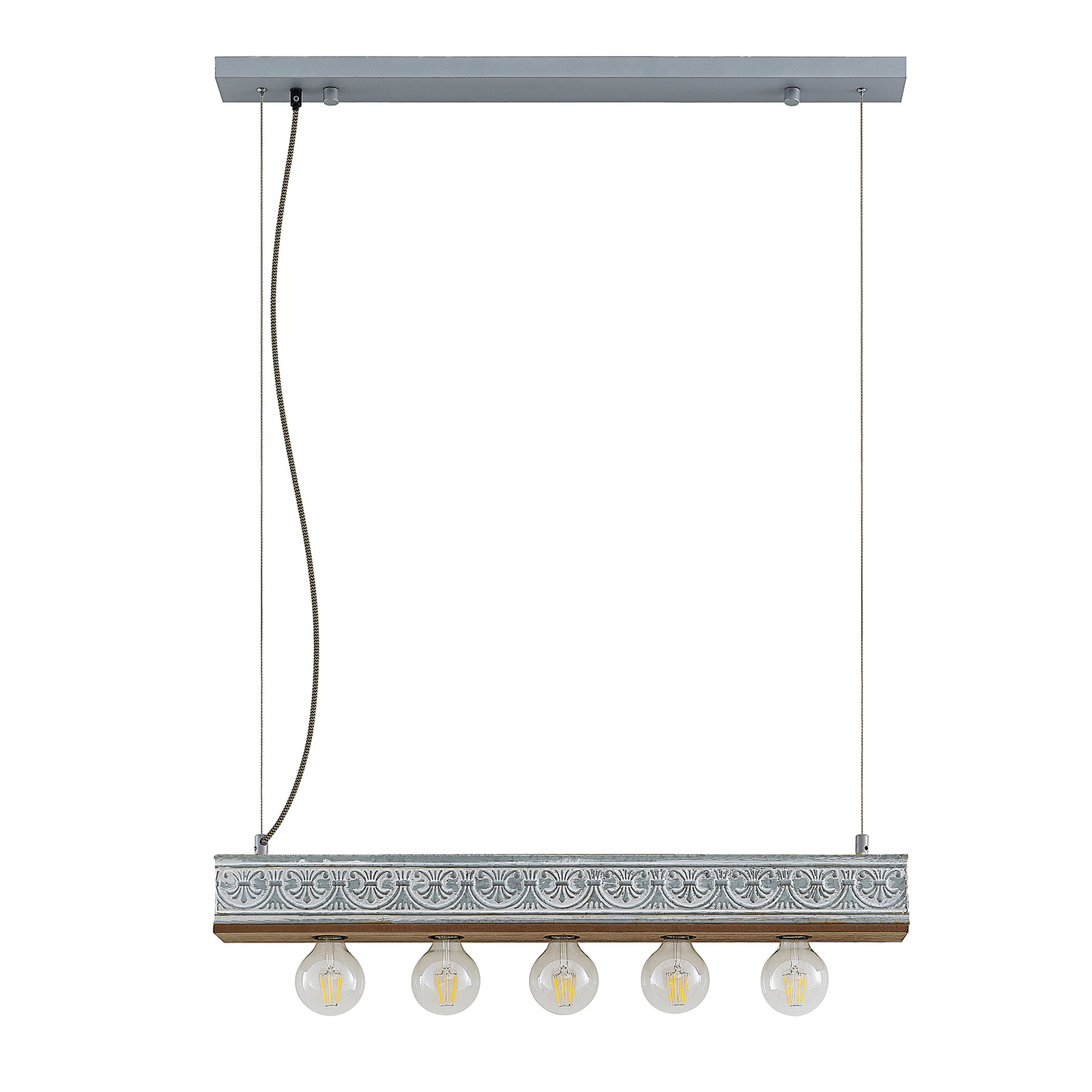 Lindby Mella suspension motif ornemental, 5 lampes