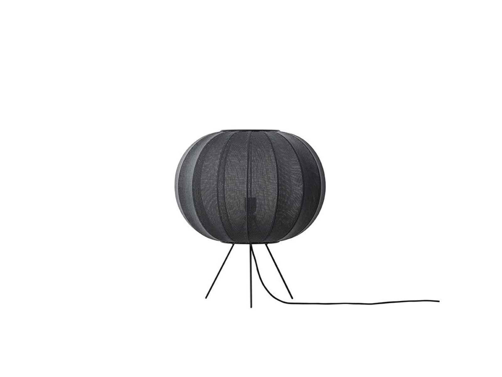 Knit-Wit 45 Round Lampadar Low Black - Made By Hand