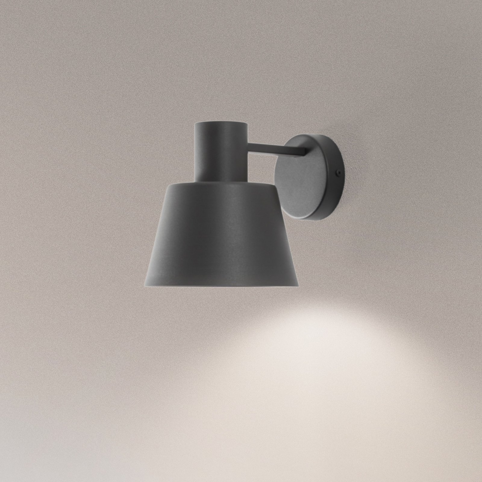 Applique Dunka, verde oliva, a 1 luce, acciaio, altezza 17 cm