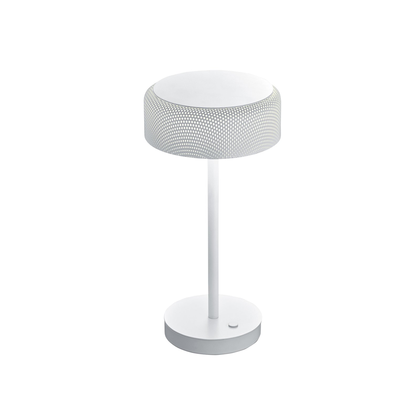 BANKAMP Mesh-LED-pöytälamppu, himmennin, valkoinen