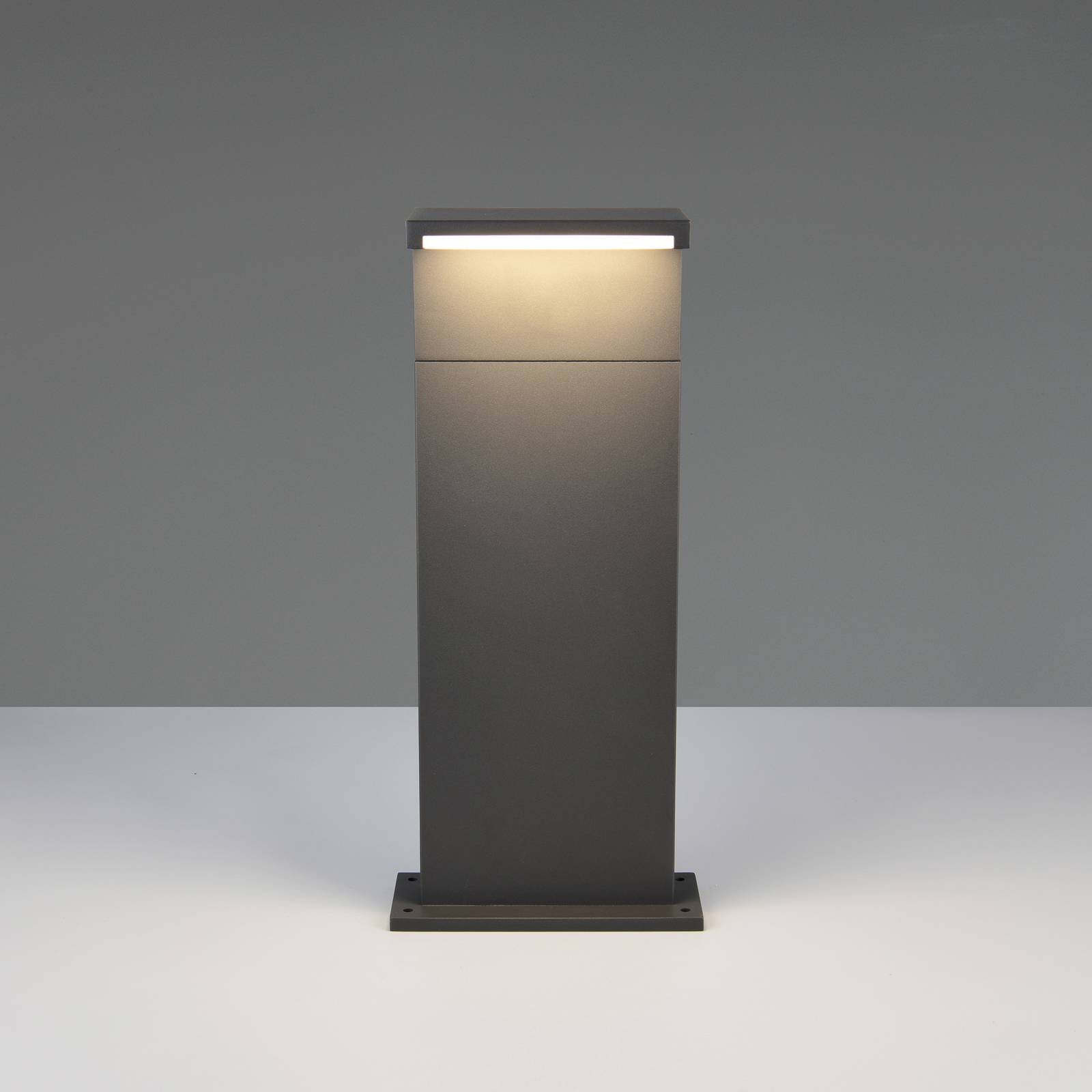 Trio Lighting LED sokkellamp Ravi, antraciet, hoogte 50 cm, metaal, IP65