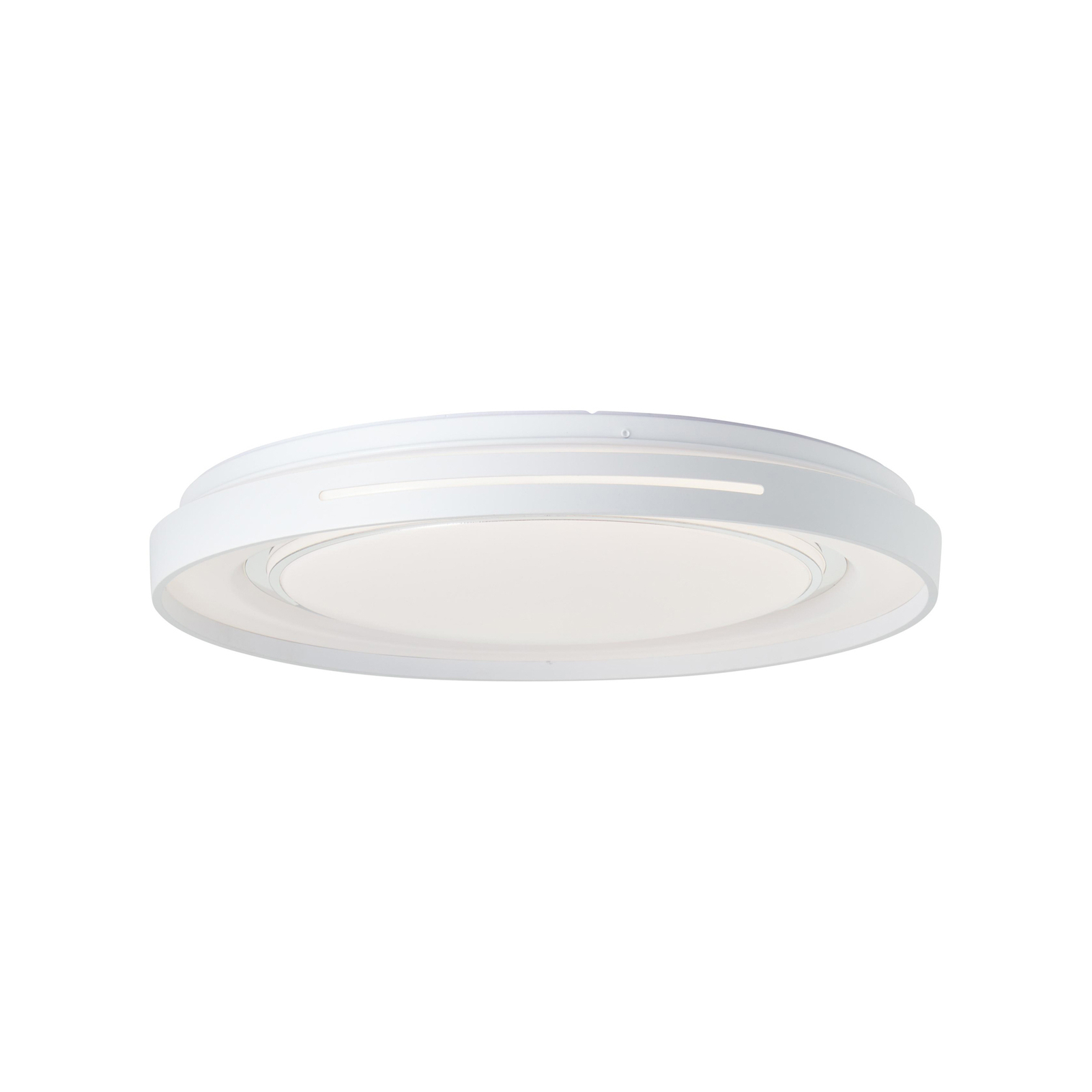 LED ceiling lamp Barty, white/chrome, Ø 48.5 cm, CCT, metal