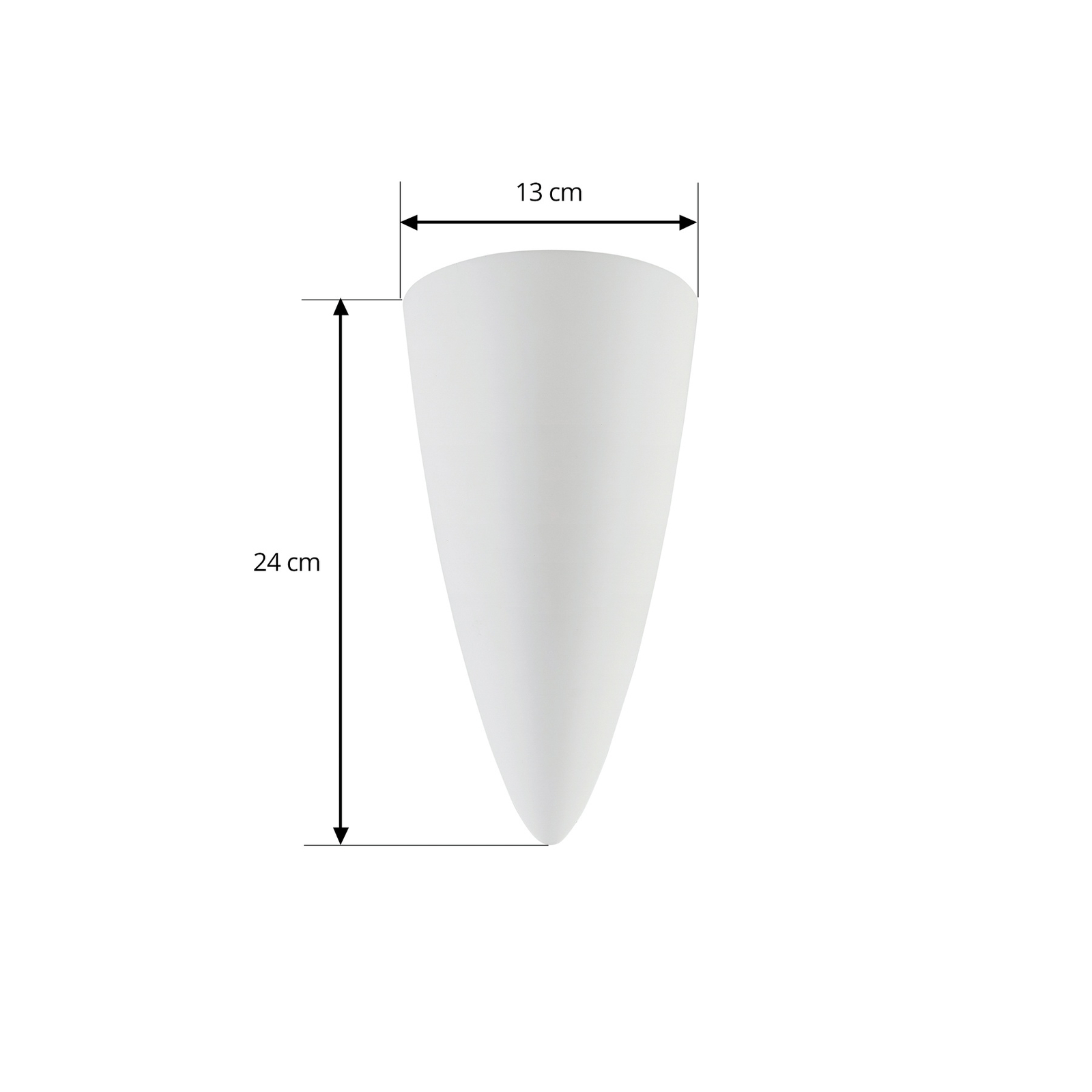 Lindby wall light Pascali, height 42 cm, white, plaster