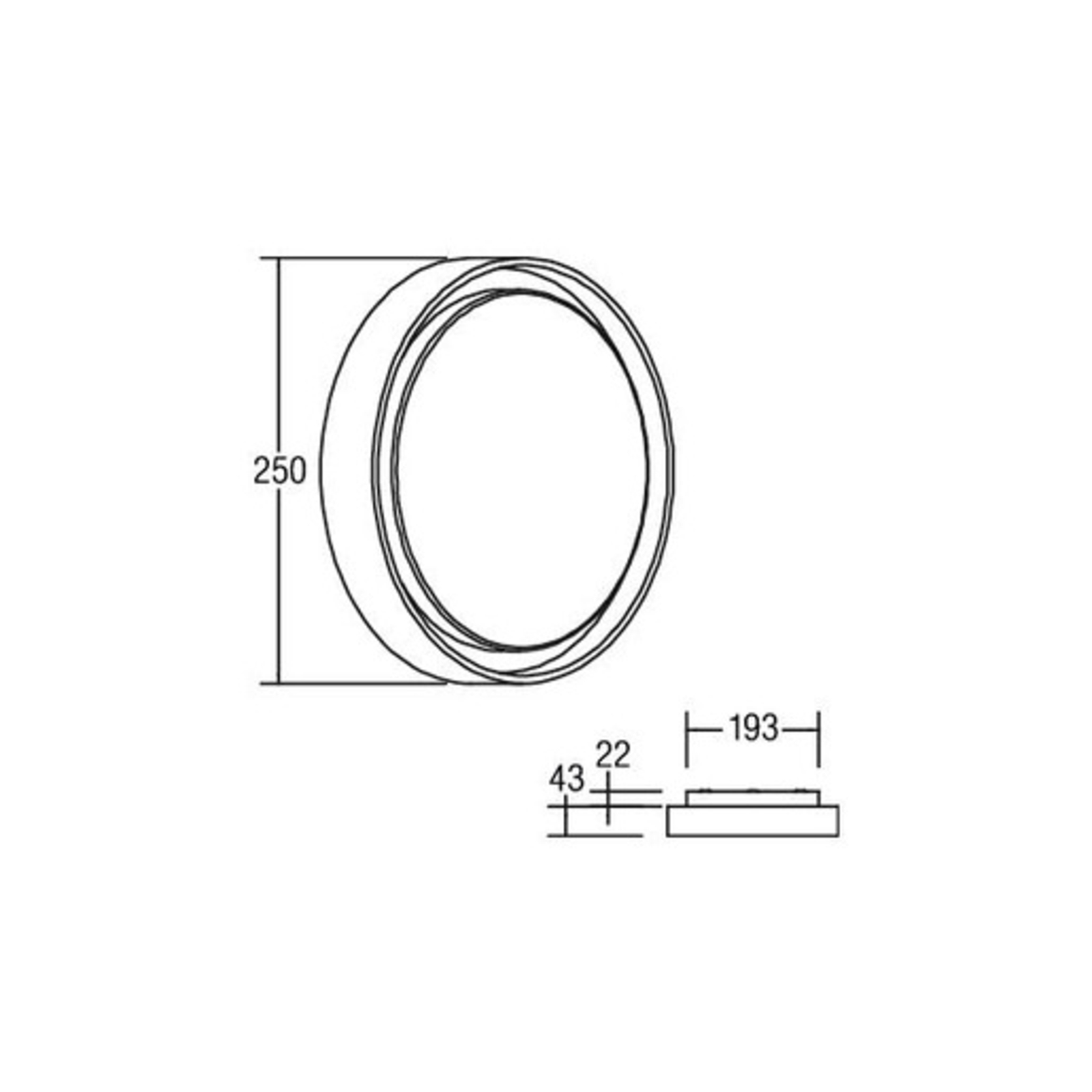 BRUMBERG 60107 -LED-kattovalaisin, pyöreä