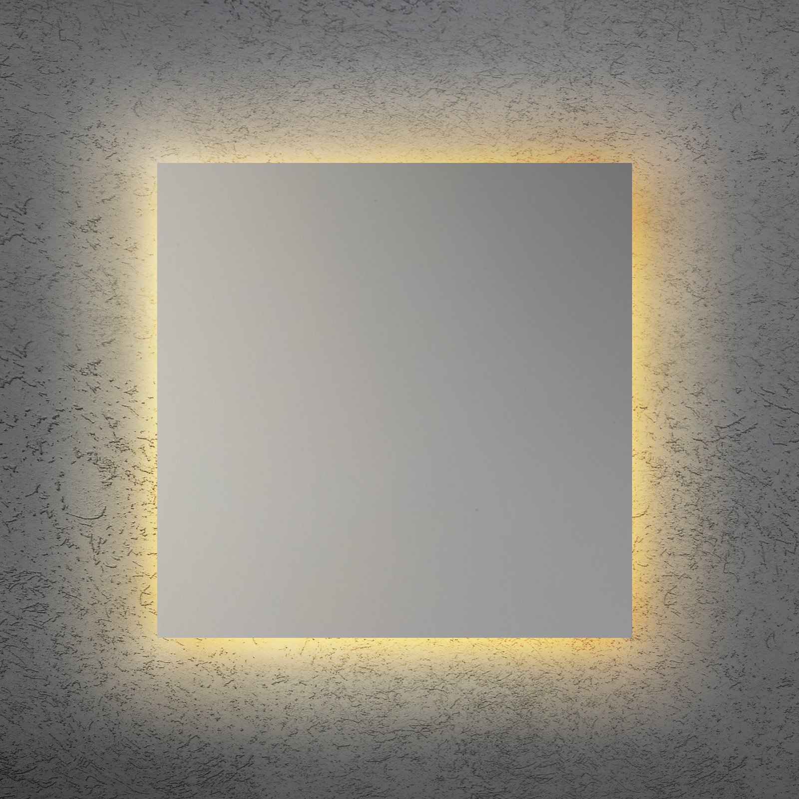 LED стенна лампа BLADE Q, матово сребро, 44 x 44 cm, метал, димер