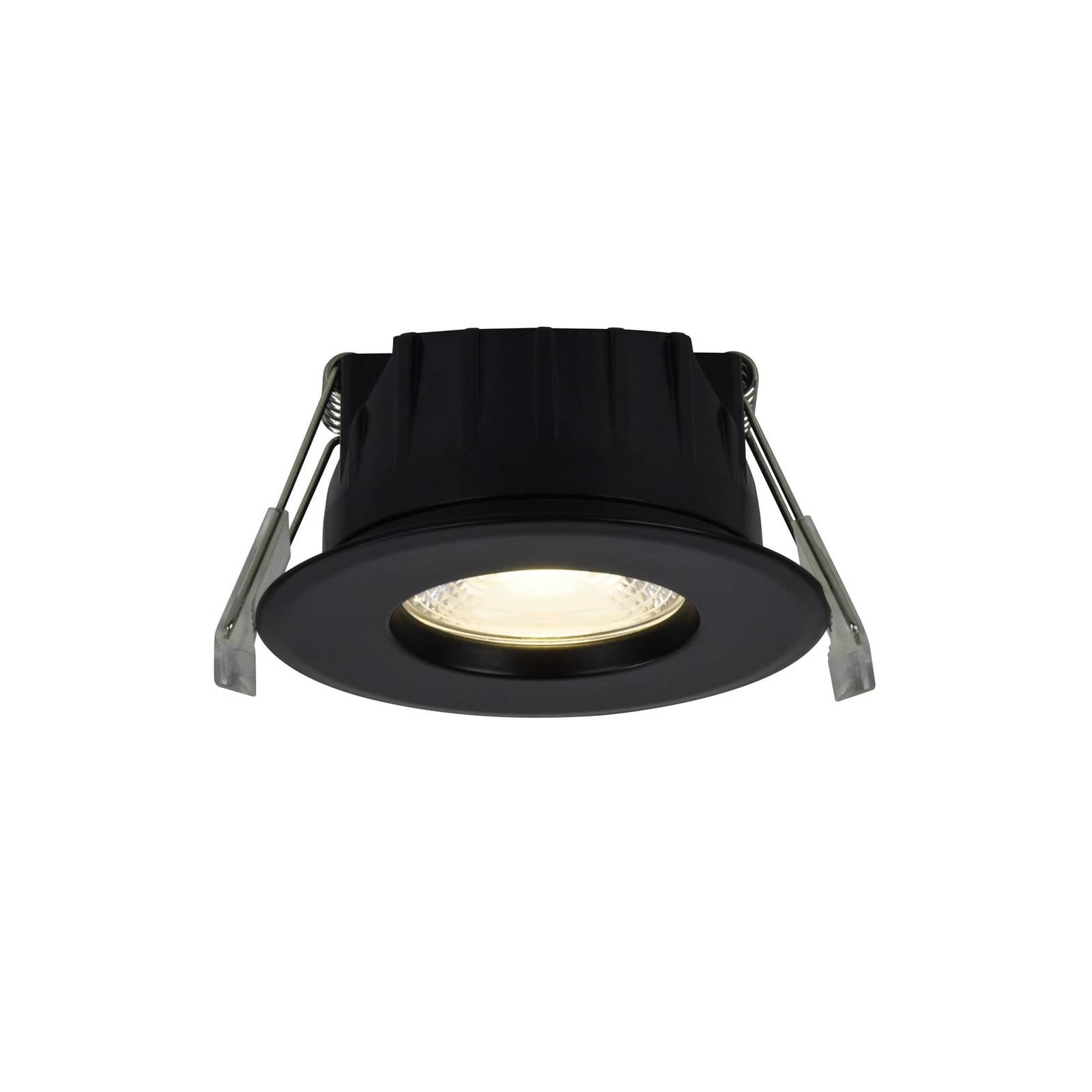 LED-Deckeneinbaustrahler Rosalee, schwarz, IP65, CCT-Switch