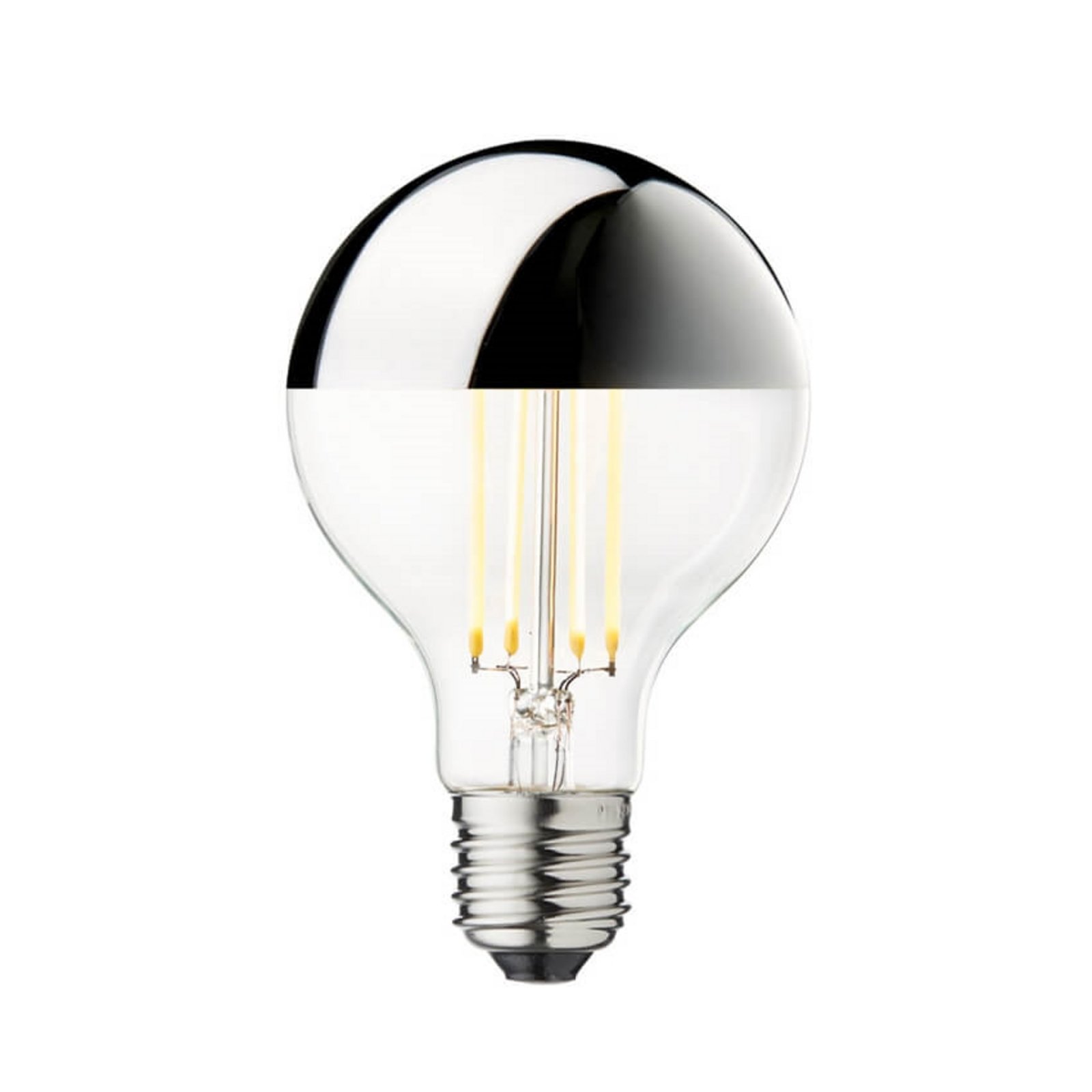 Izzó LED 3,5W Globe Ø80 Crown Silver E27 - Design By Us