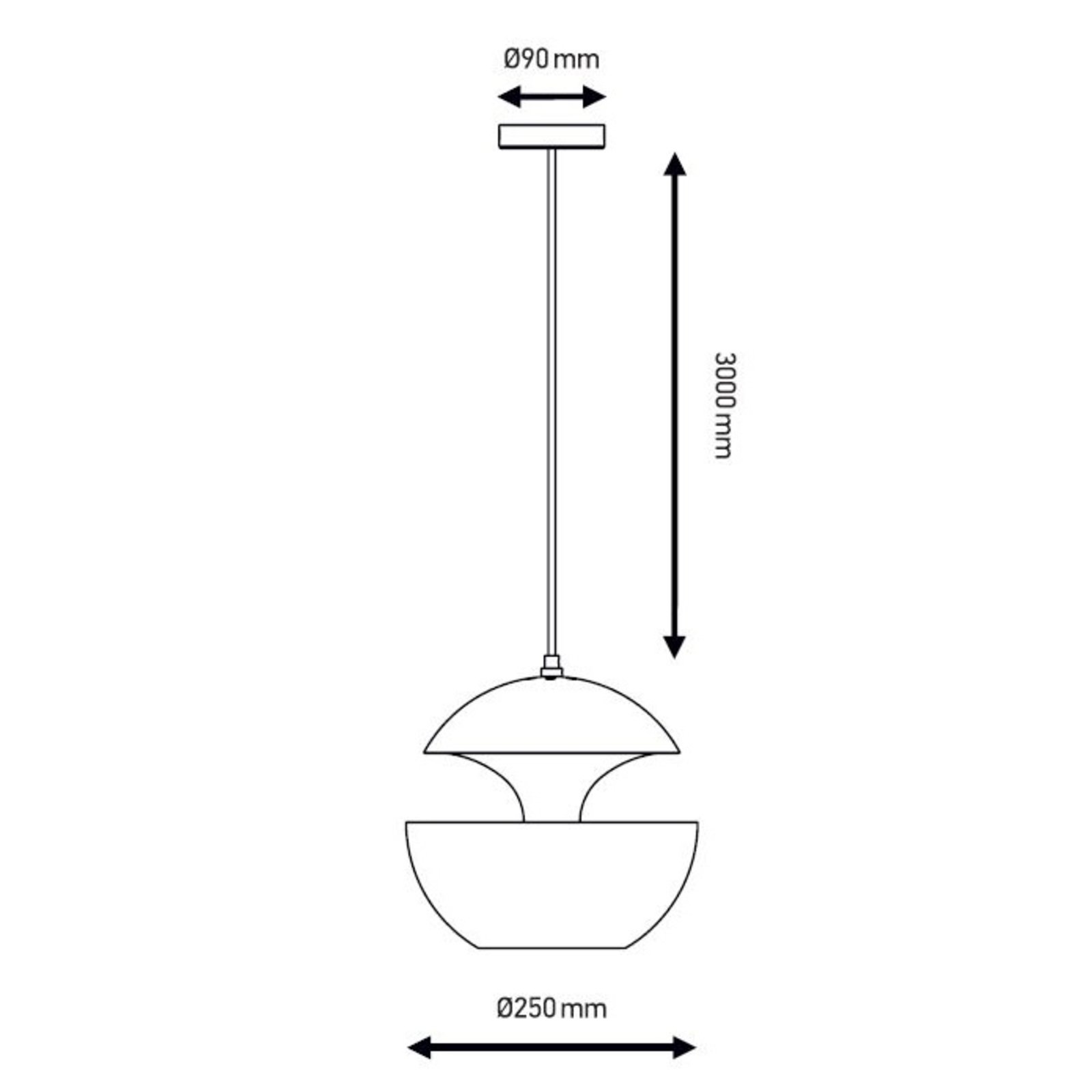 Here Comes The Sun Lustră Pendul ø250 Black/Copper - DCW