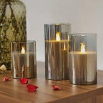 Conjunto de 3 velas LED Pauleen Classy Smokey Candle