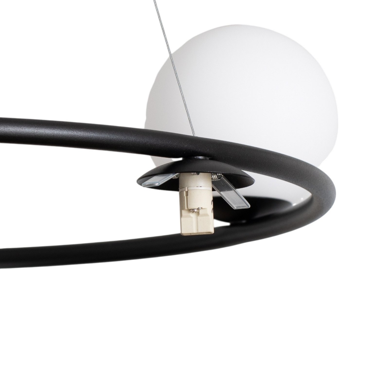 Gama pendant light, 5-bulb, black