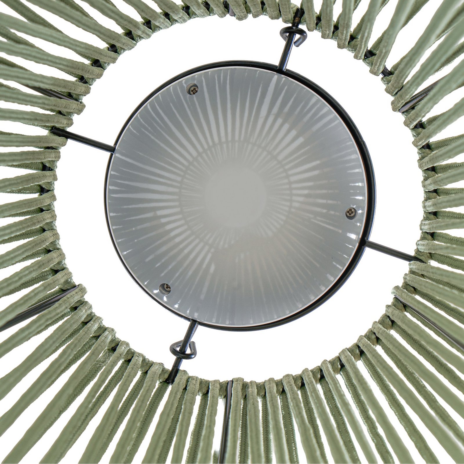 Austas LED-solcellelampe, Ø 50 cm, grøn, USB, IP54 - Lindby