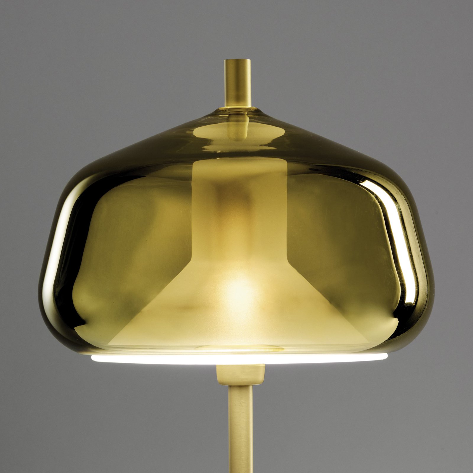 X-Ray table lamp, gold-coloured, height 34 cm, glass