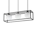 Ideal Lux lampă suspendată Lingotto, 3 lumini, o cușcă, negru