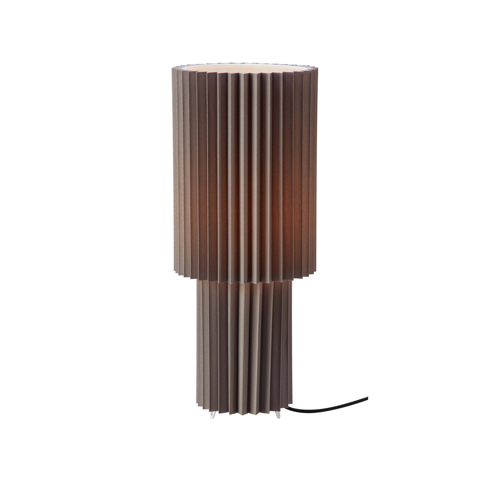 Markslöjd Catis table lamp, grey, 45 cm high, textile, E27