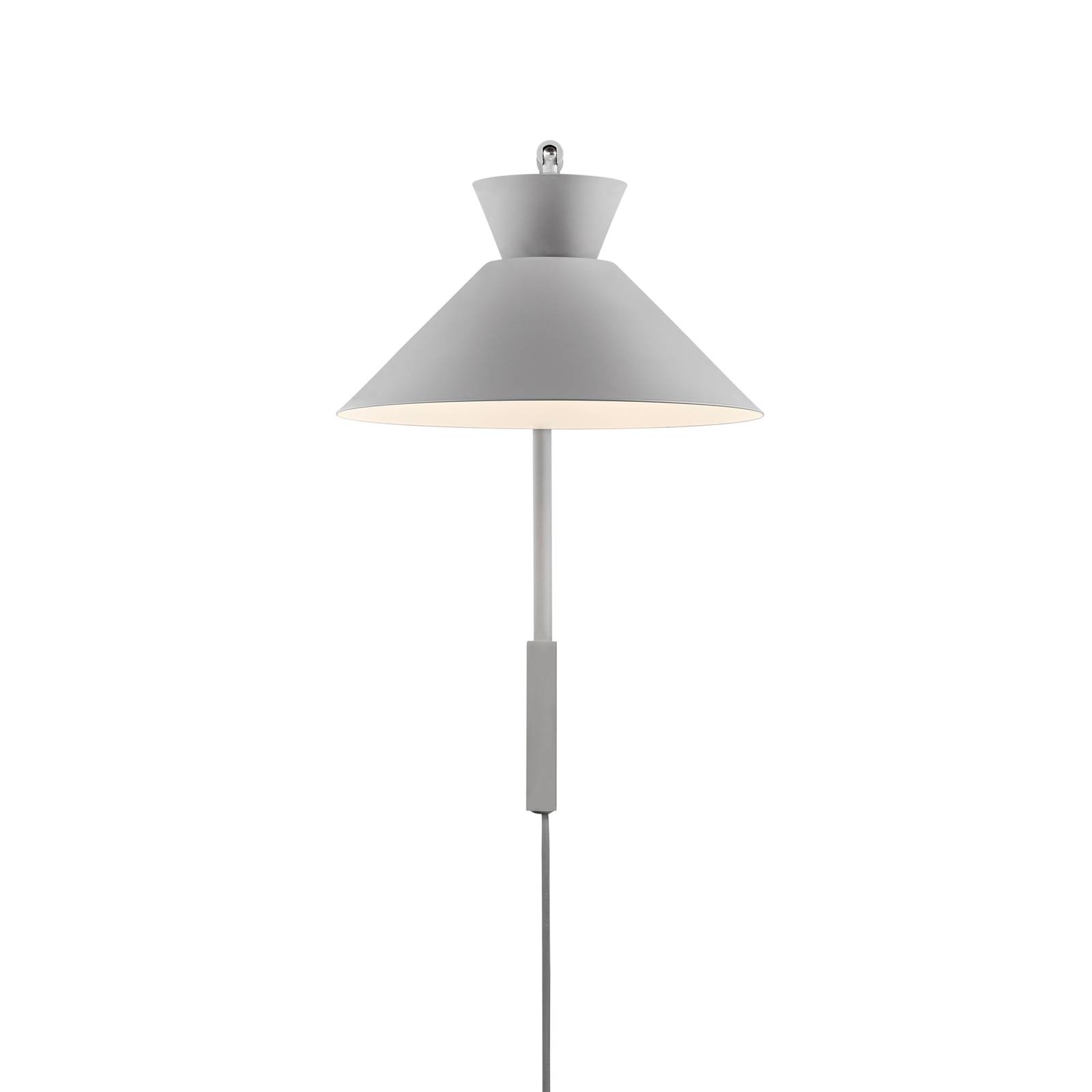 Wandlampe Dial mit Stecker, grau günstig online kaufen