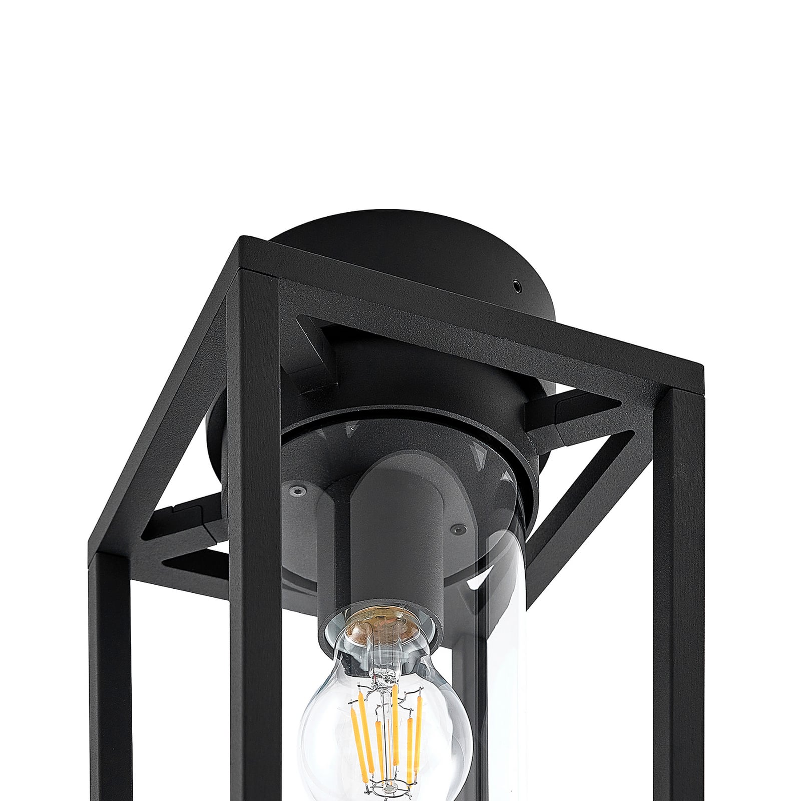 Venkovní stropní svítidlo Lucande Ferda, 29 cm, antracit, IP44