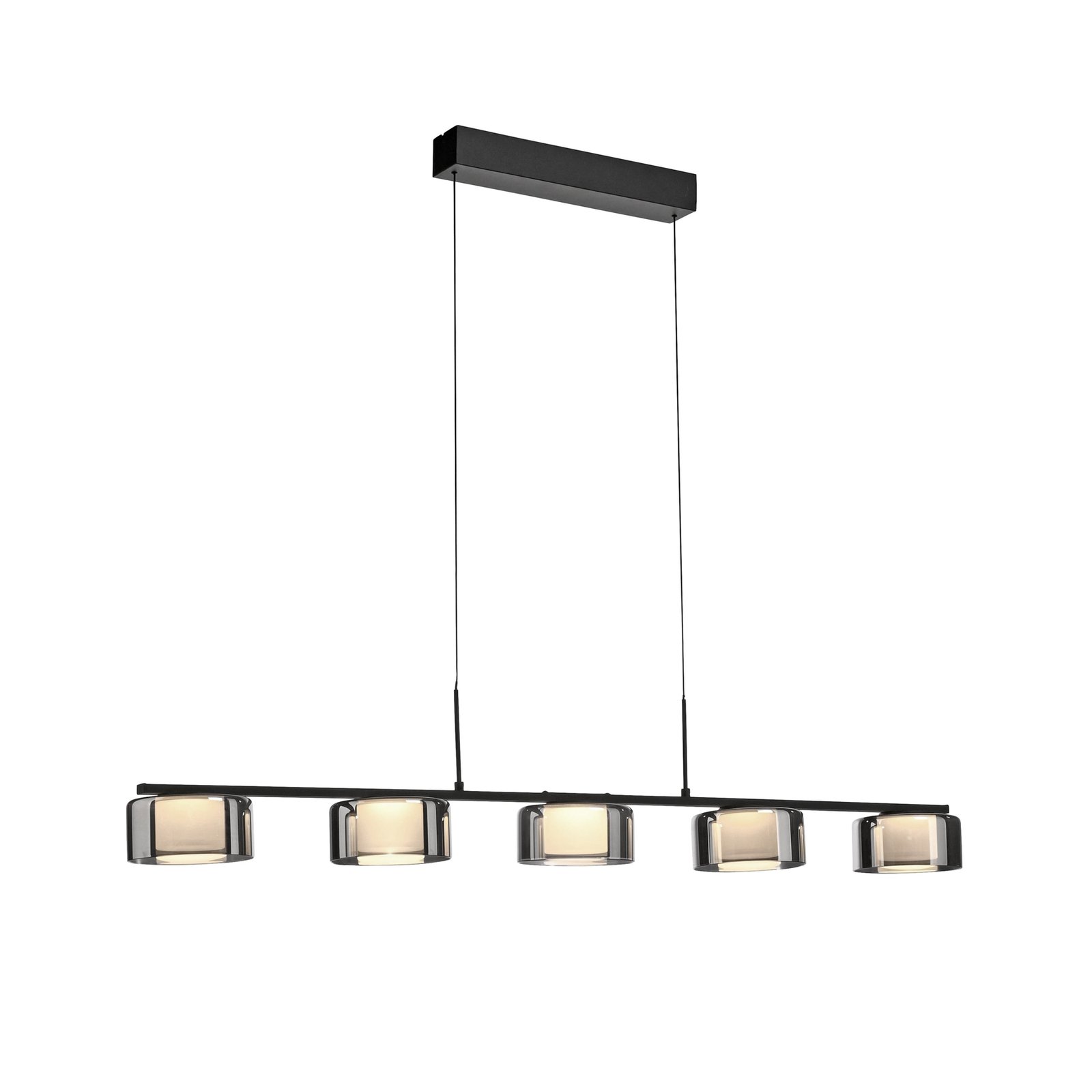 Paul Neuhaus LED-Hängelampe Rika, schwarz, Länge 119 cm