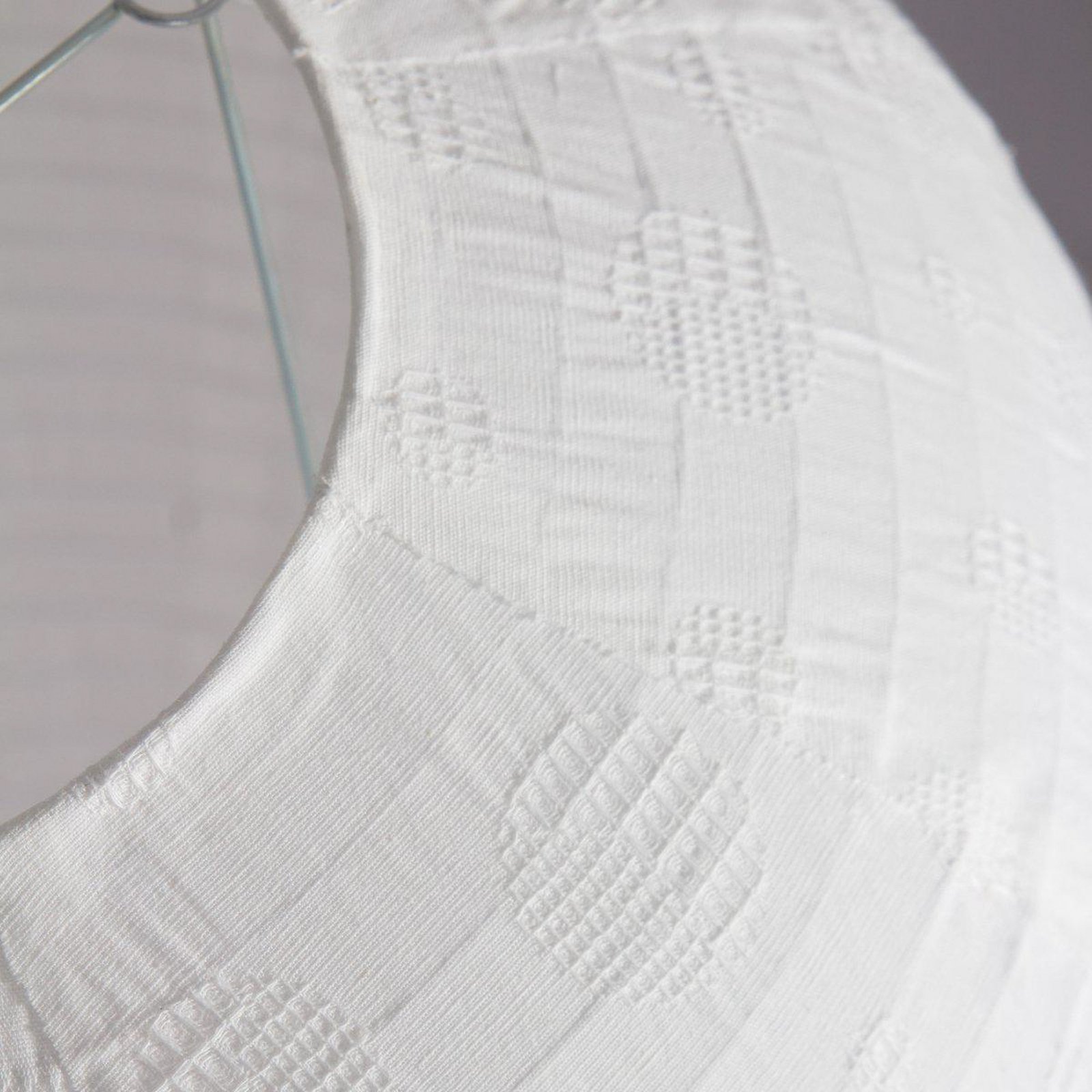 PR Home hengelampe Verona, hvit, Ø 35 cm, stoff, E27-LED