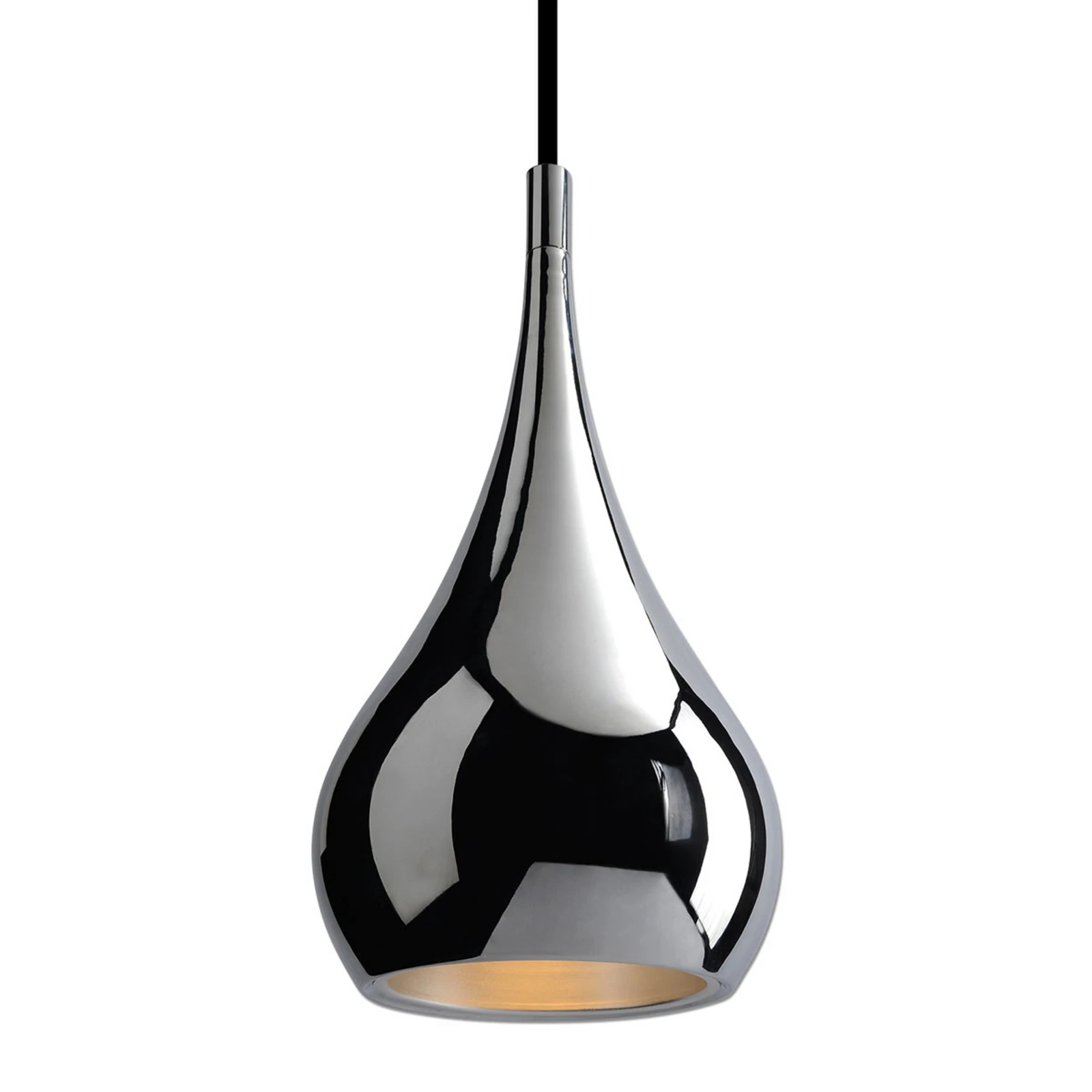Retro - chroomkleurige metaal-hanglamp