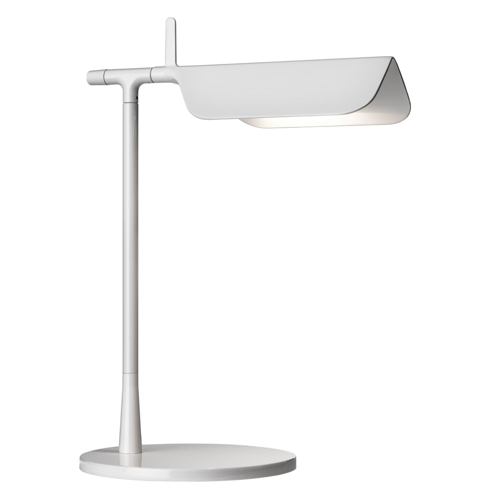 Innovativa lampada da tavolo a LED TAB T, bianco