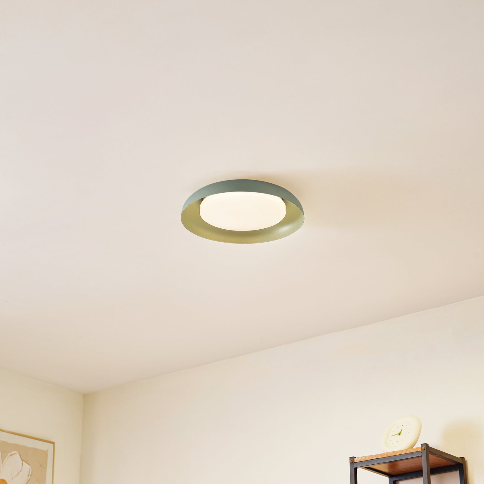 Florie LED Candeeiro de Teto Claro Verde - Lindby