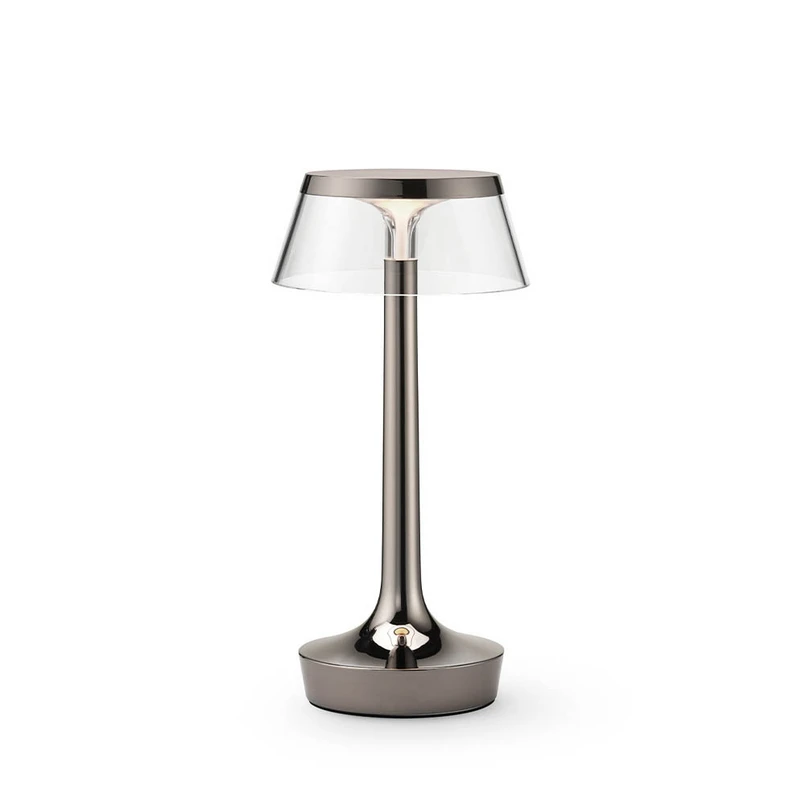 Flos - Bon Jour Unplugged Tischleuchte Chrome/Black